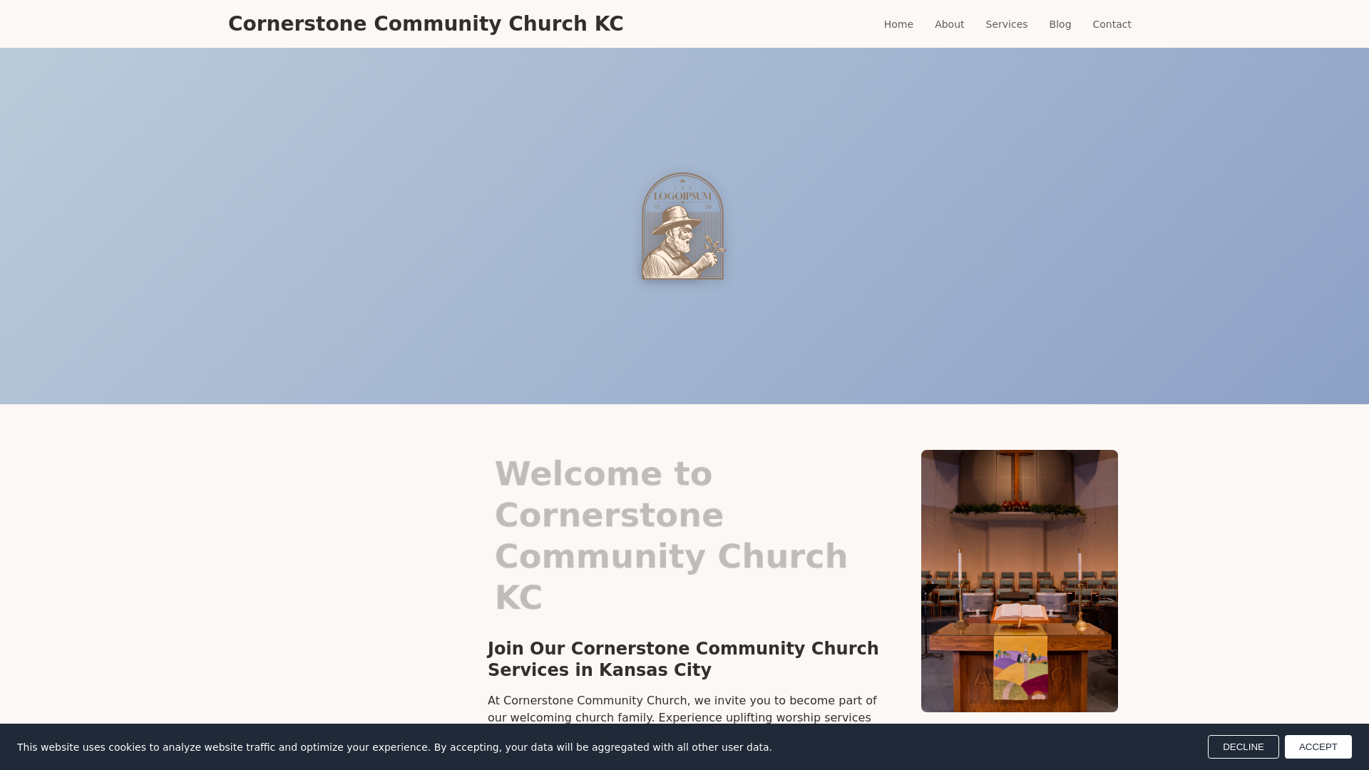 website screenshot of https://ccckcchurch.com/
