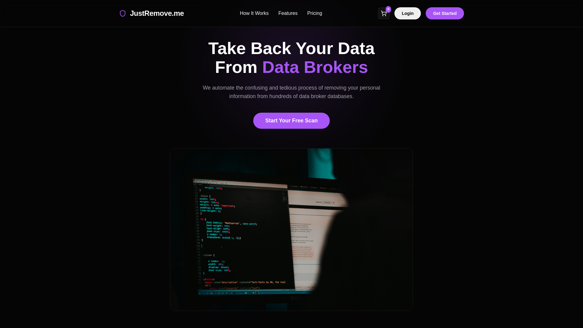 website screenshot of https://justremove-me.pages.dev/