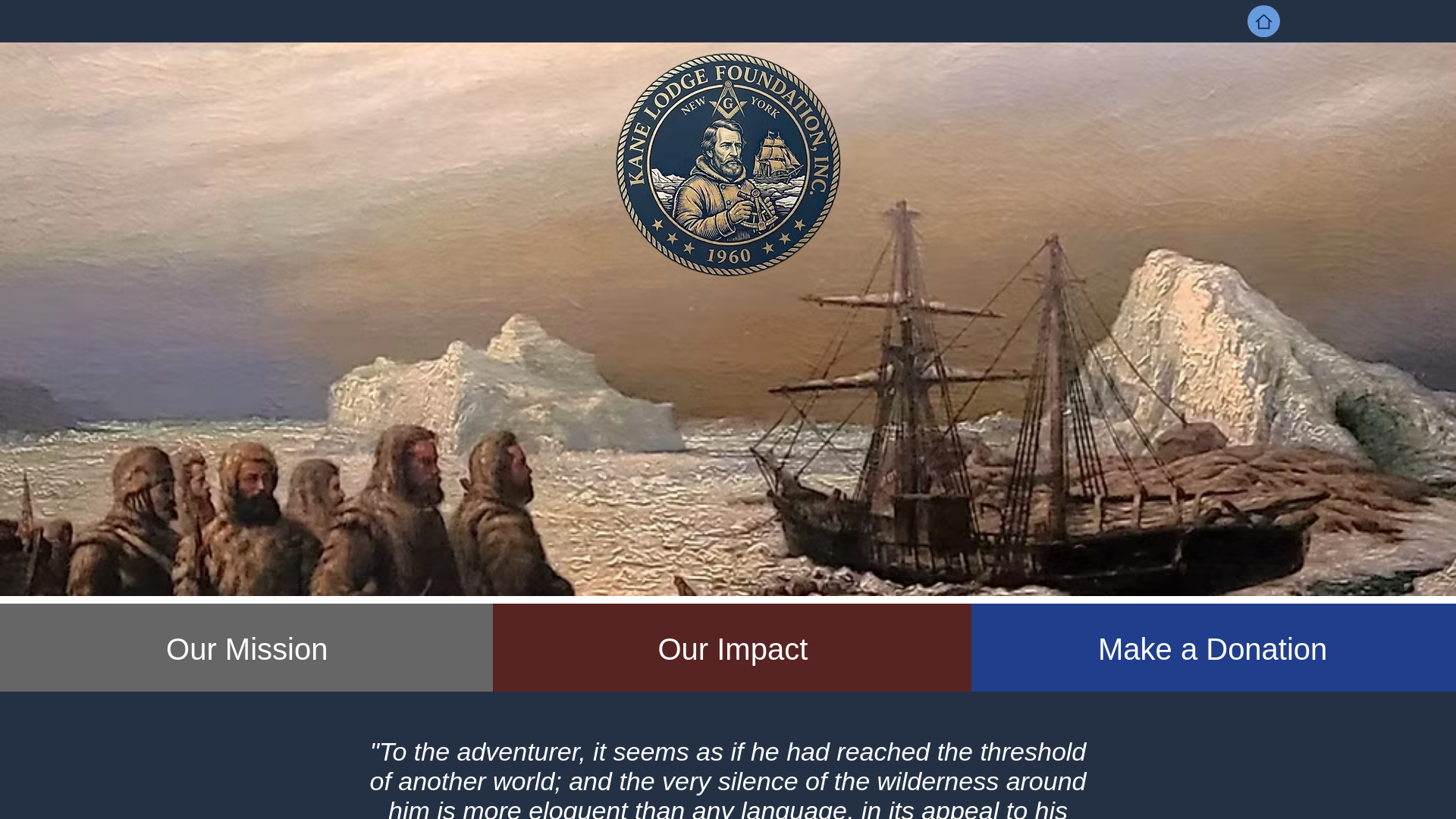 website screenshot of https://kanelodgefoundation.org/