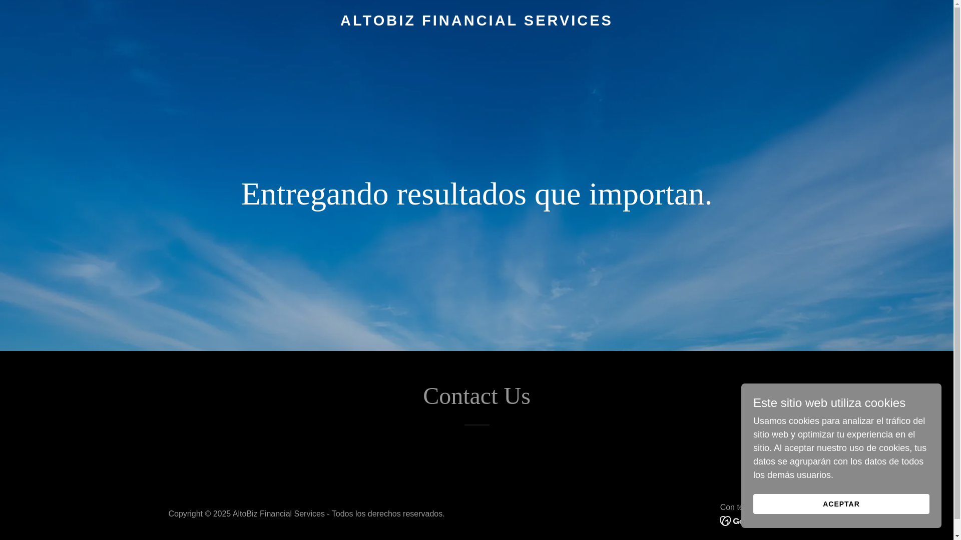 website screenshot of https://altobizfinancial.com/