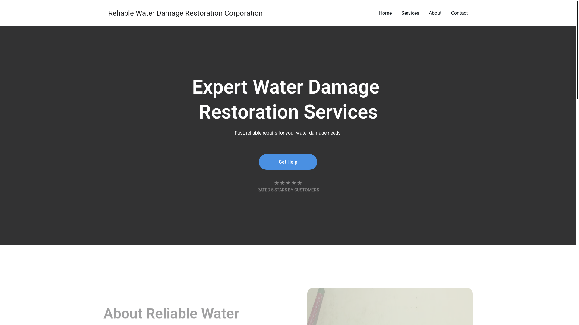 website screenshot of https://reliablewaterdamage.site/