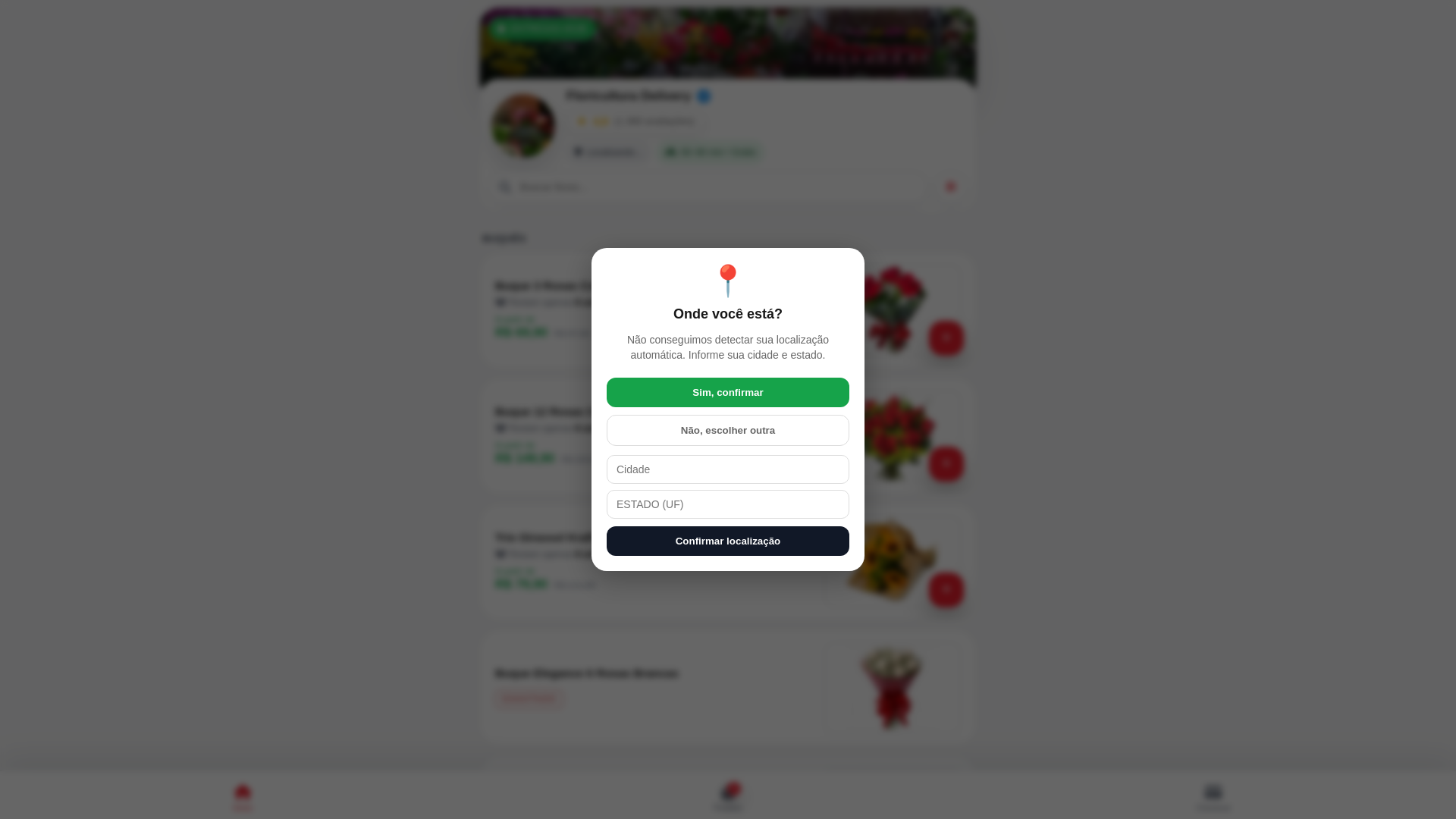 website screenshot of https://flores-abertoagora.com