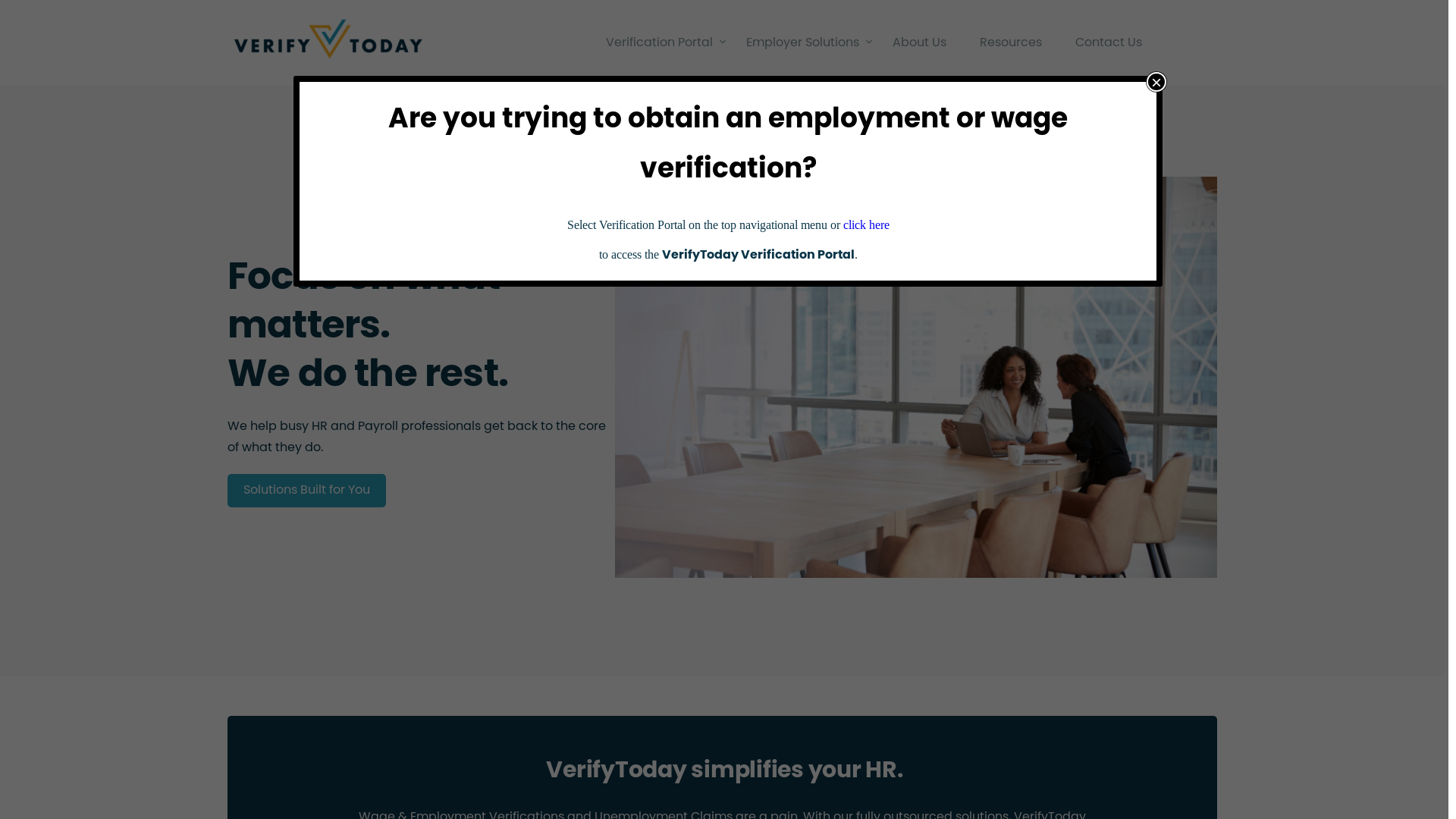website screenshot of https://verifytodaytaxcredits.com/