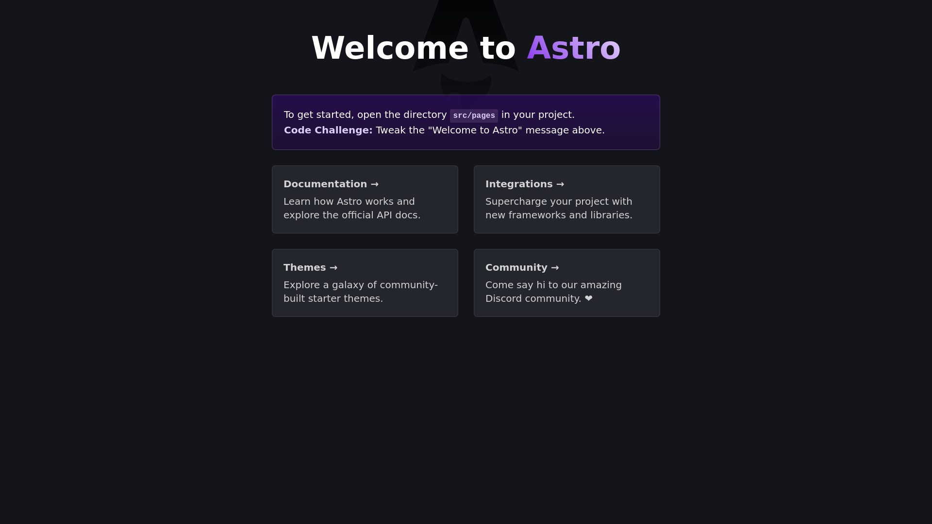 website screenshot of https://astro-demo-hvvqc.kinsta.page