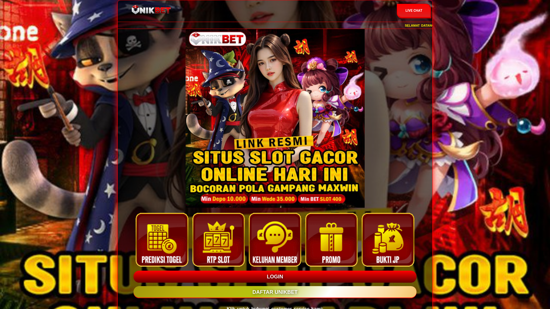 website screenshot of https://perfoma-unikbet-slot777.pages.dev/