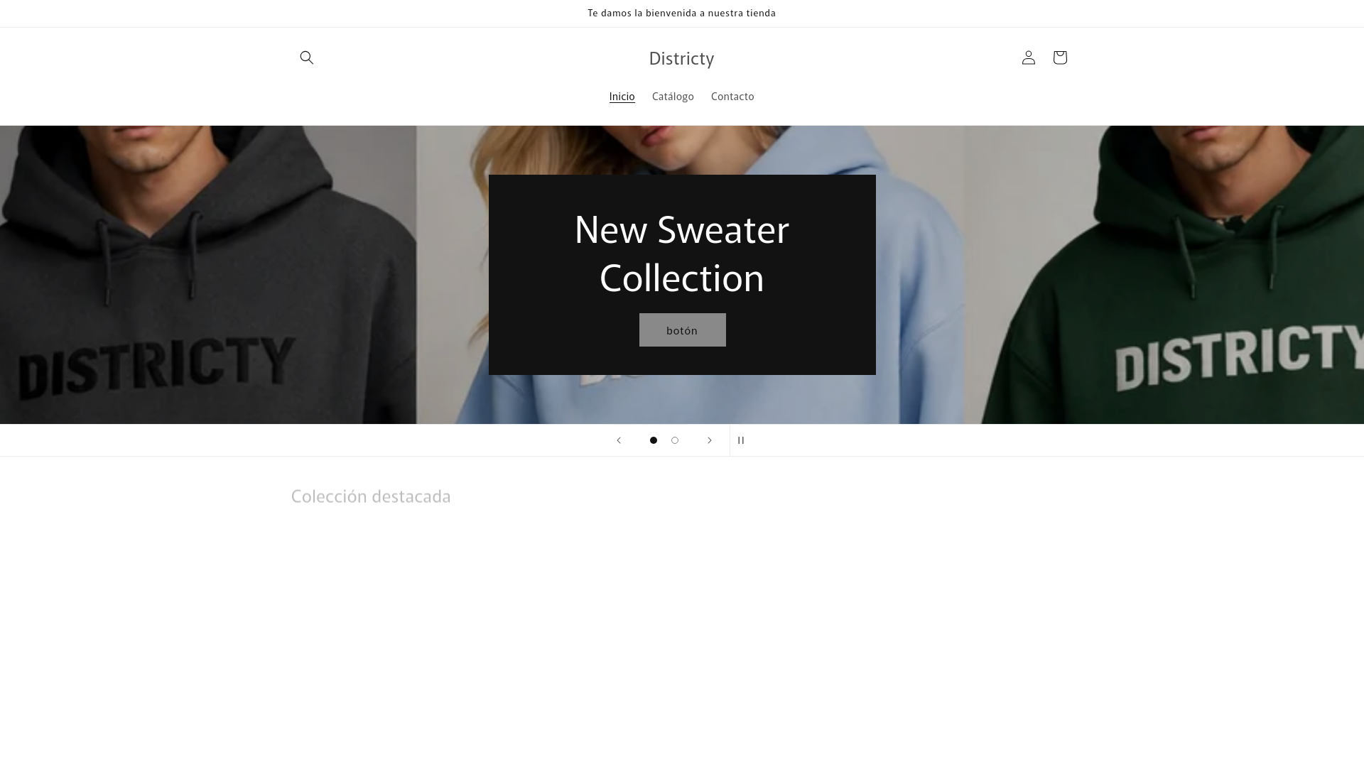 website screenshot of https://wwwdistricty.com/