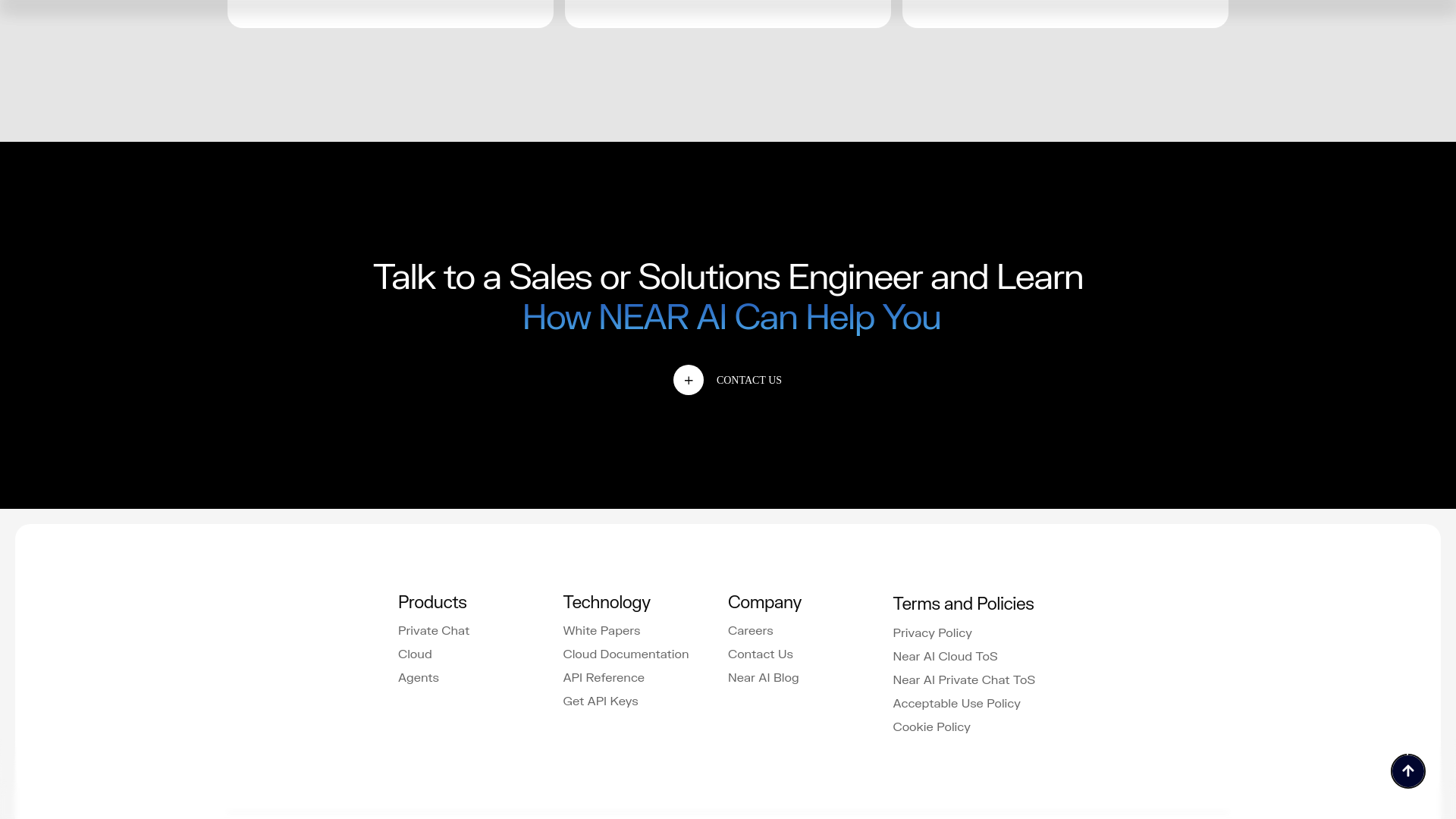 website screenshot of https://nearaiintellect.com/
