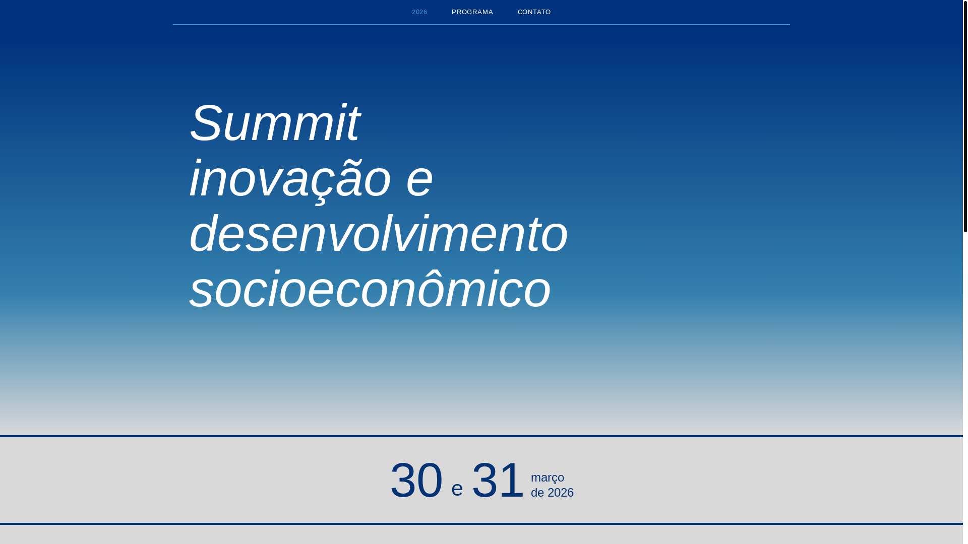 website screenshot of https://summitdeinovacao.com/