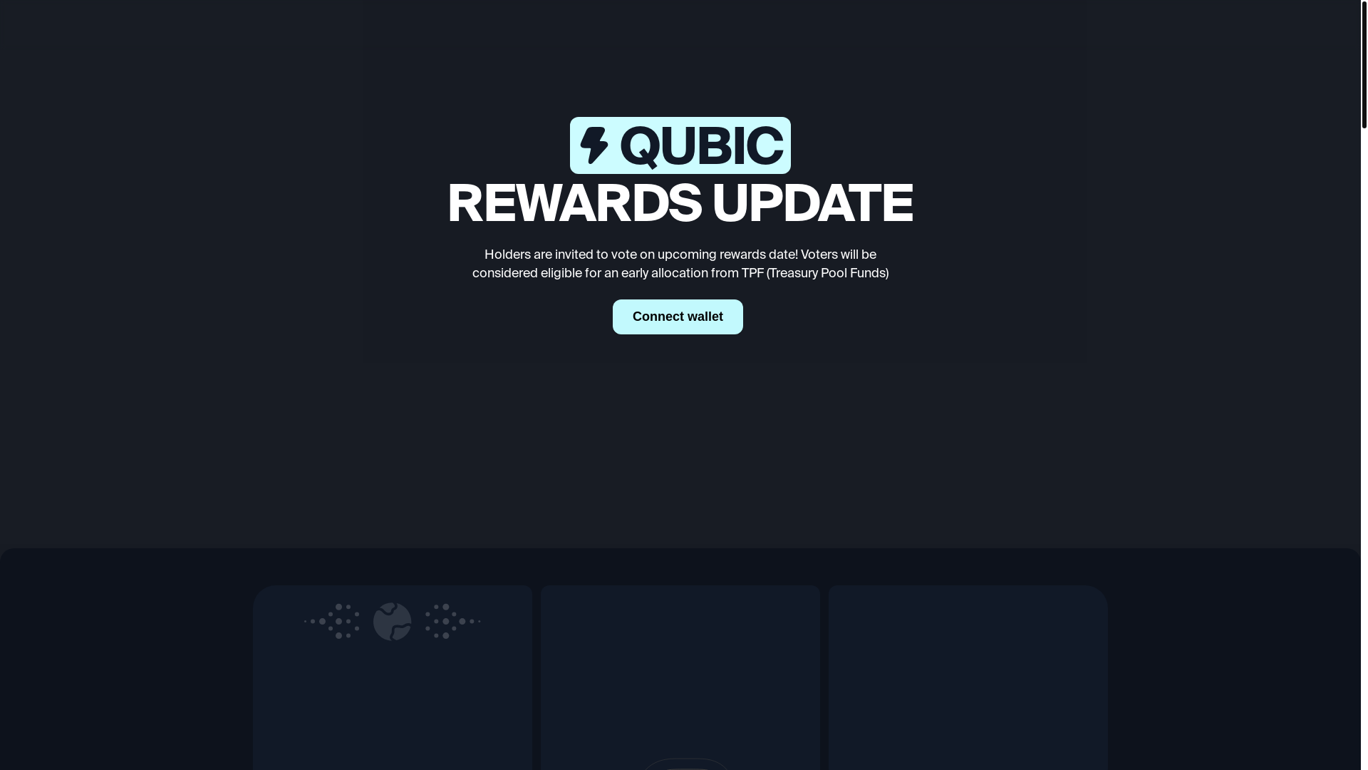 website screenshot of https://vote-qubic.org/