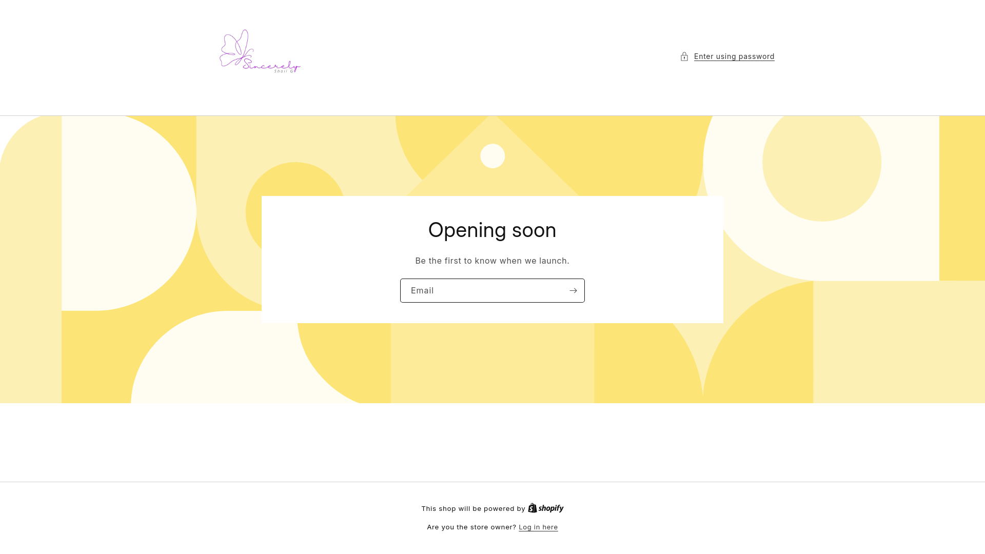 website screenshot of https://sincerelyshaiig.com/