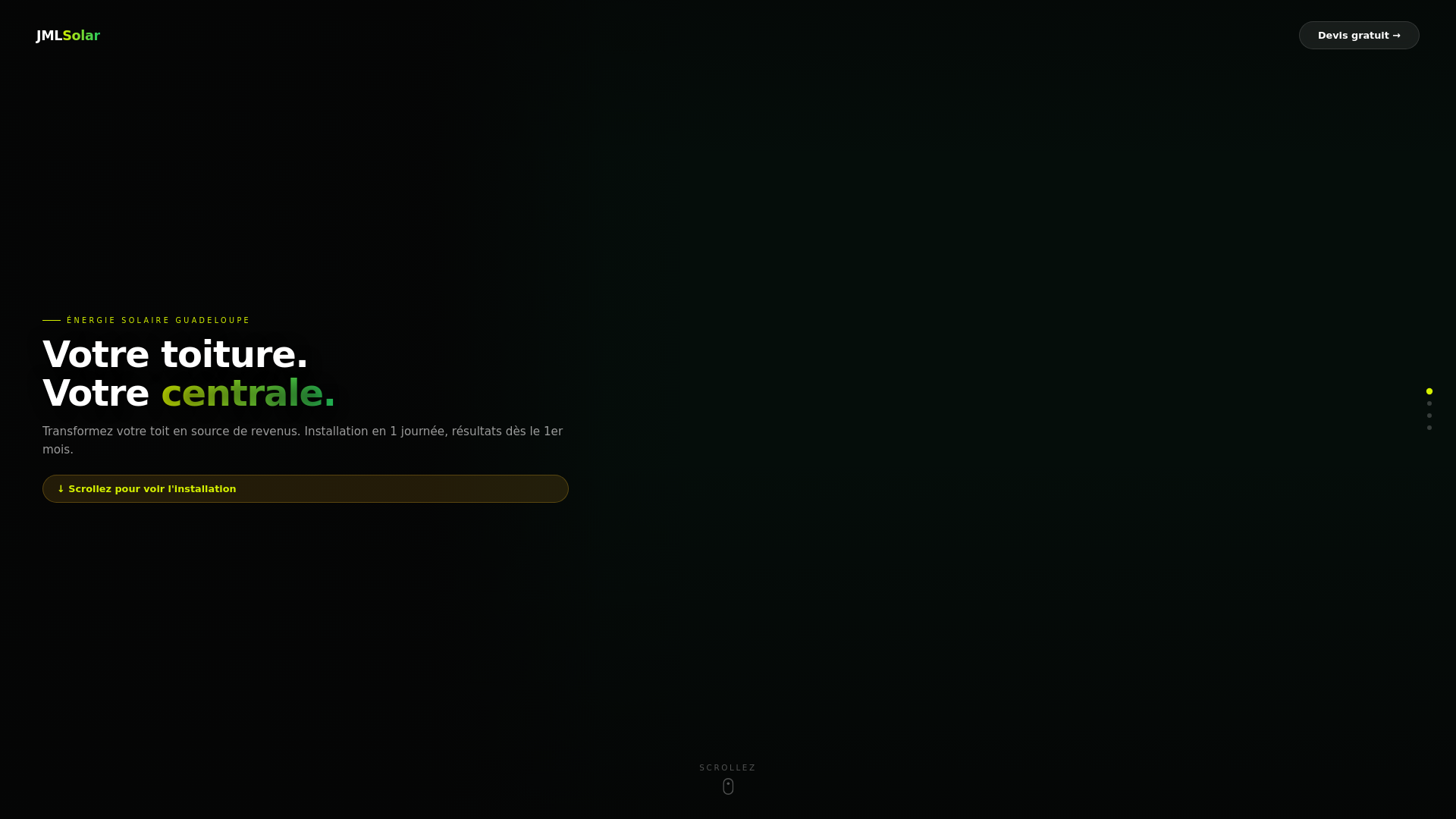 website screenshot of https://jmlsolar.com/