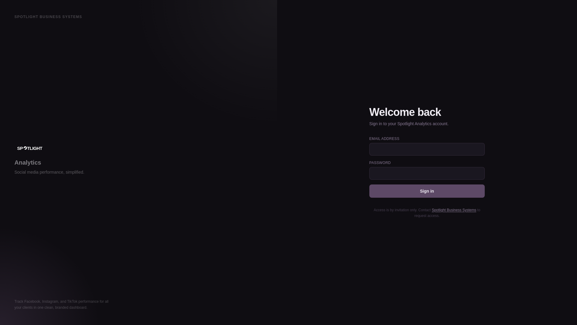website screenshot of https://spotlightanalytics.xyz/