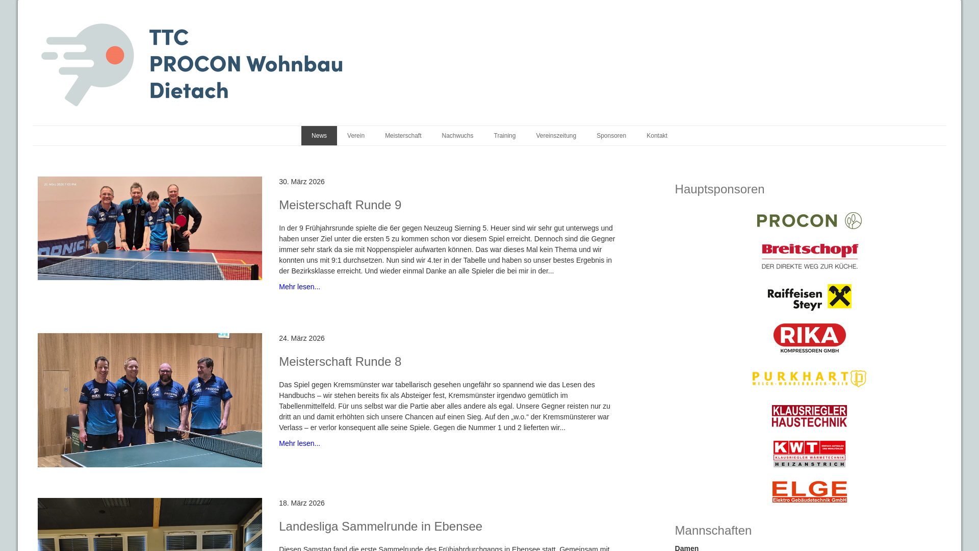 website screenshot of https://ttc-dietach.at