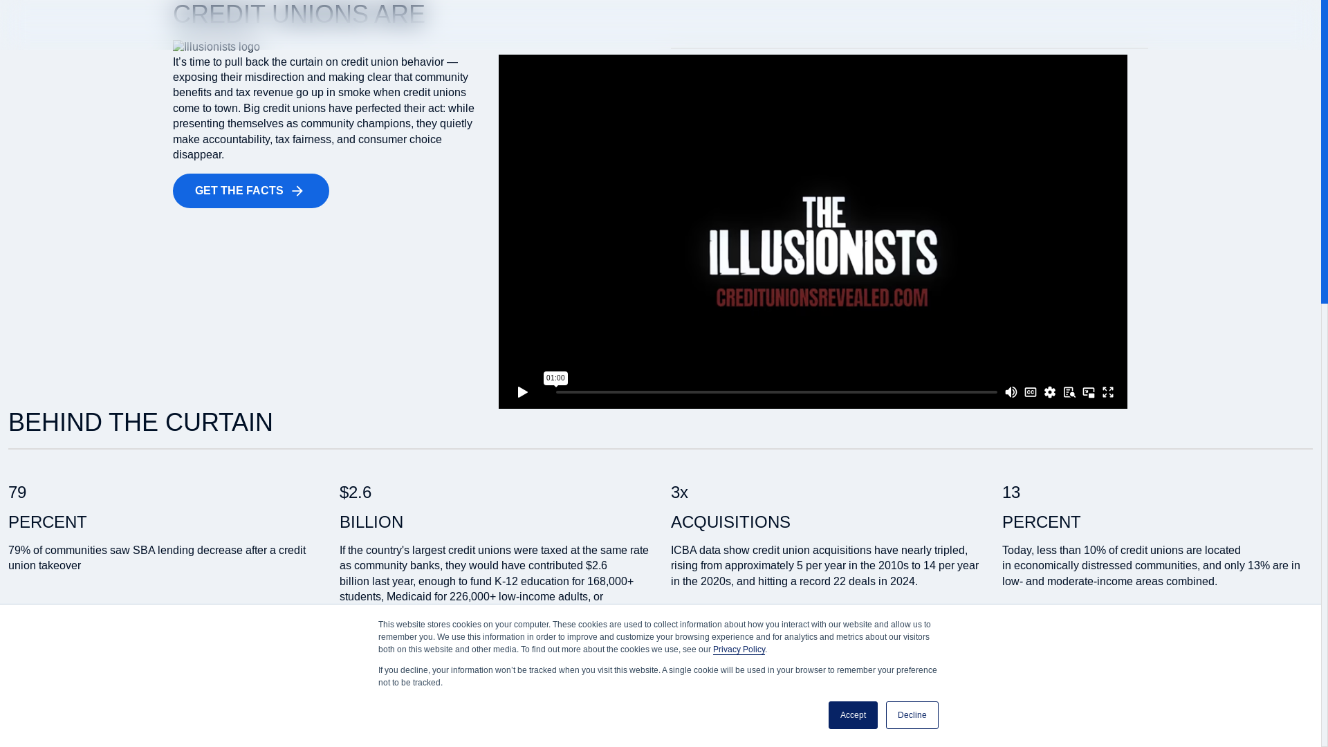 website screenshot of https://creditunionsrevealed.com/