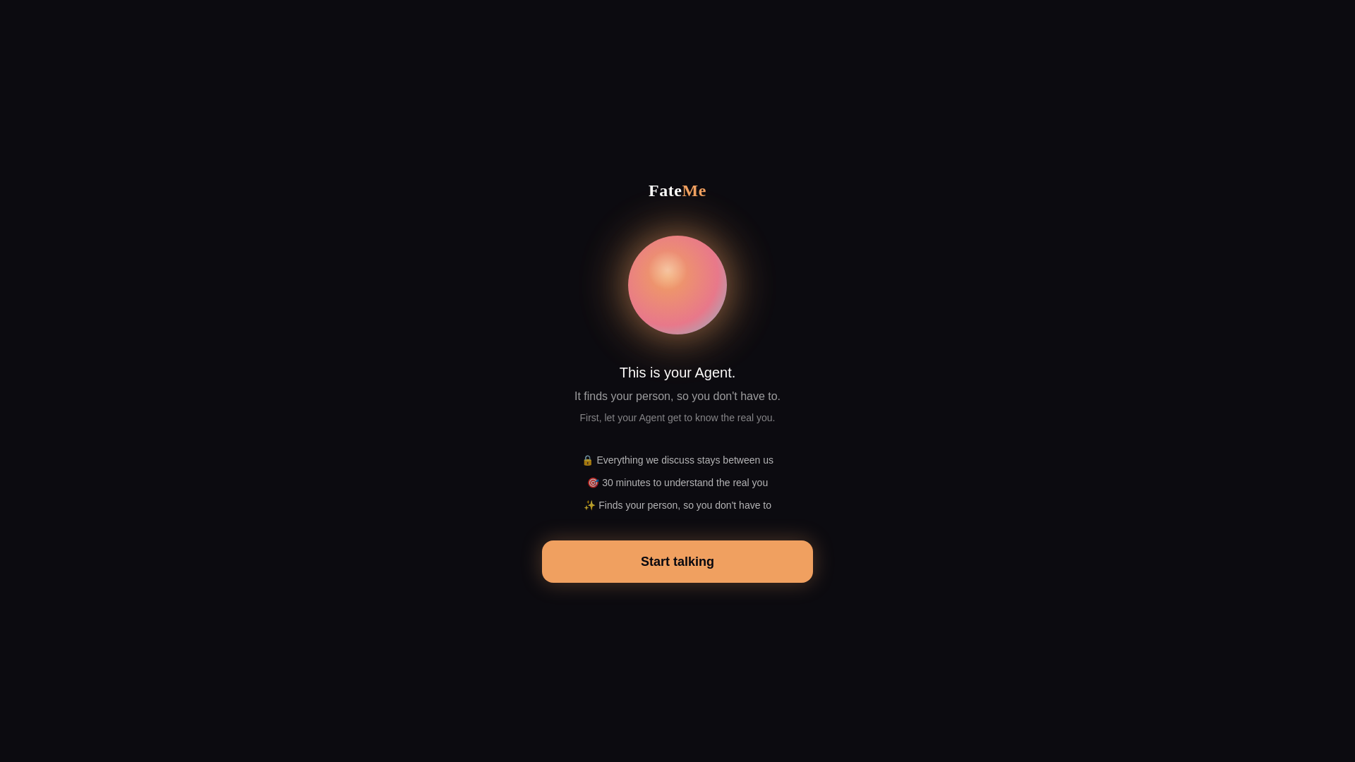 website screenshot of https://fateme.ai