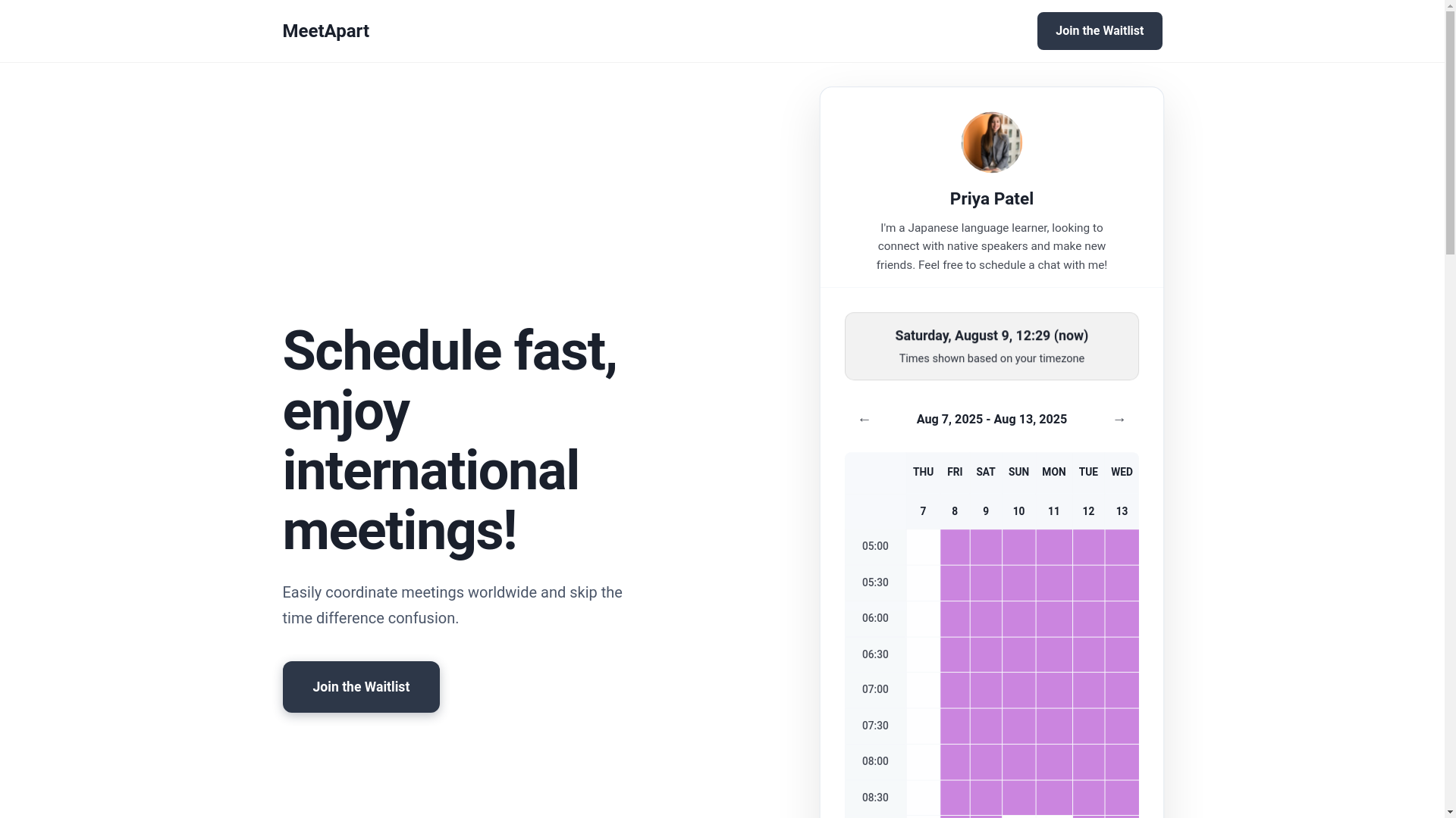 website screenshot of https://meetapart-lp.pages.dev/