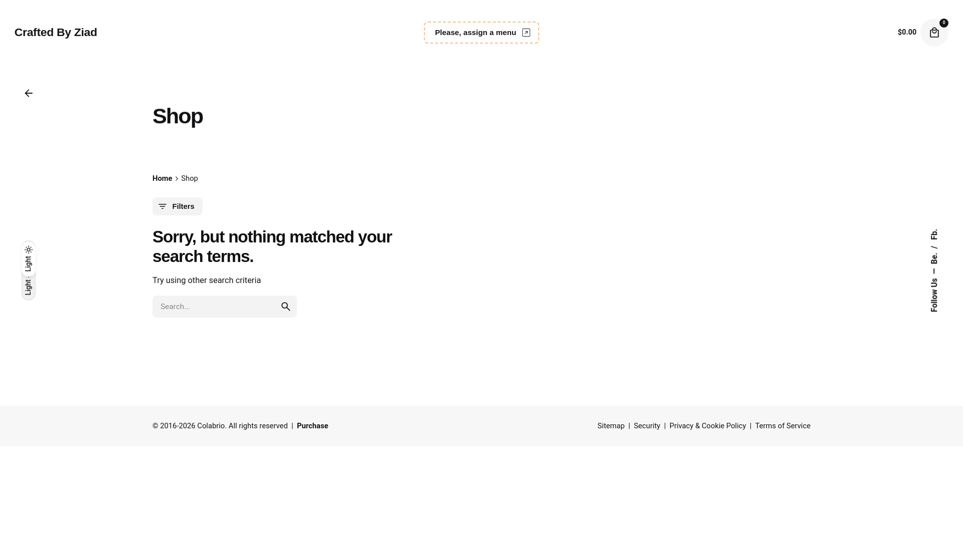 website screenshot of https://craftedbyziad.com/