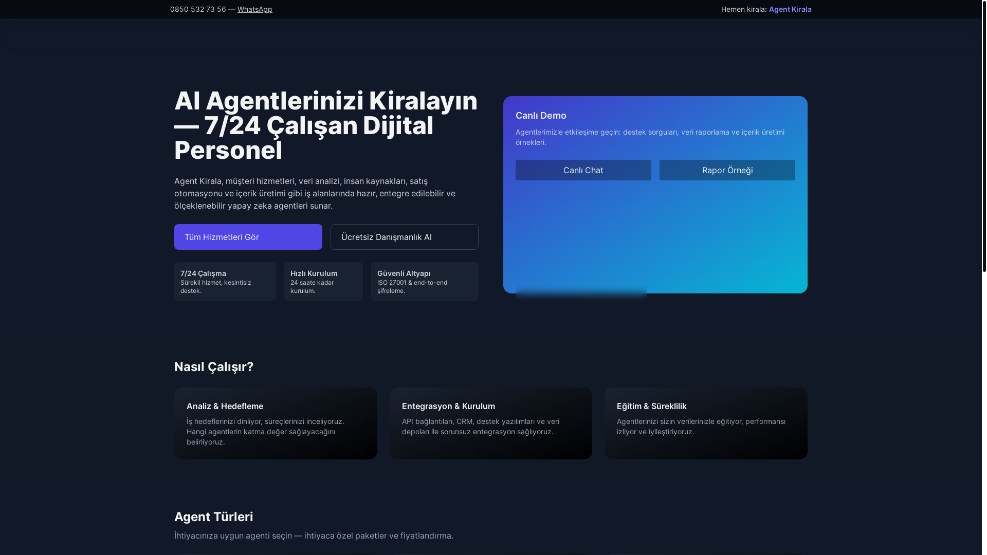 website screenshot of https://agentmarket.com.tr/
