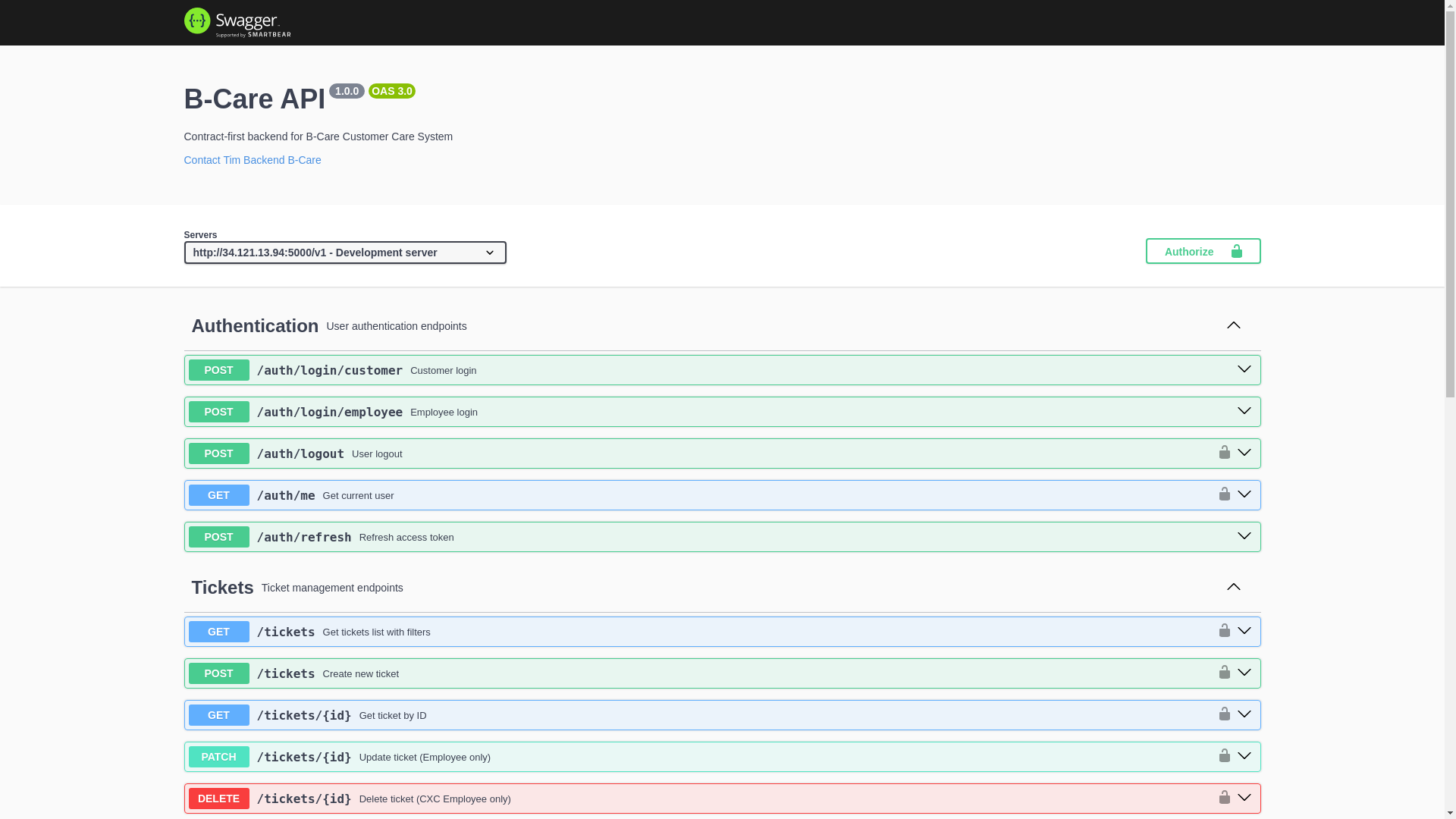 website screenshot of https://bcare.my.id/