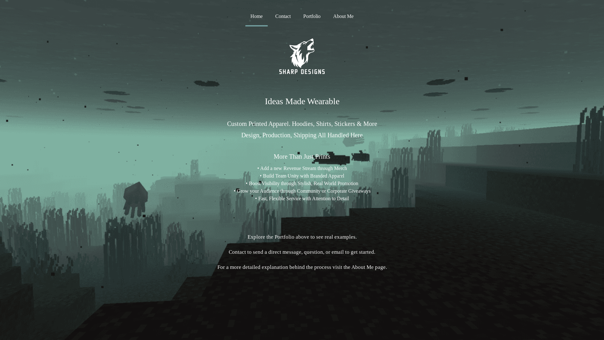 website screenshot of https://sharp-designs.pages.dev/