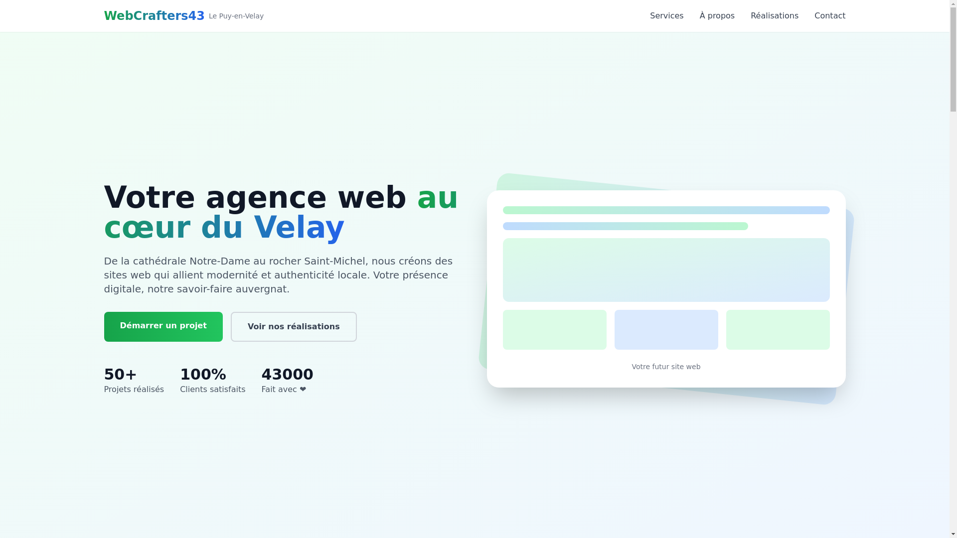 website screenshot of https://velay-web.fr/