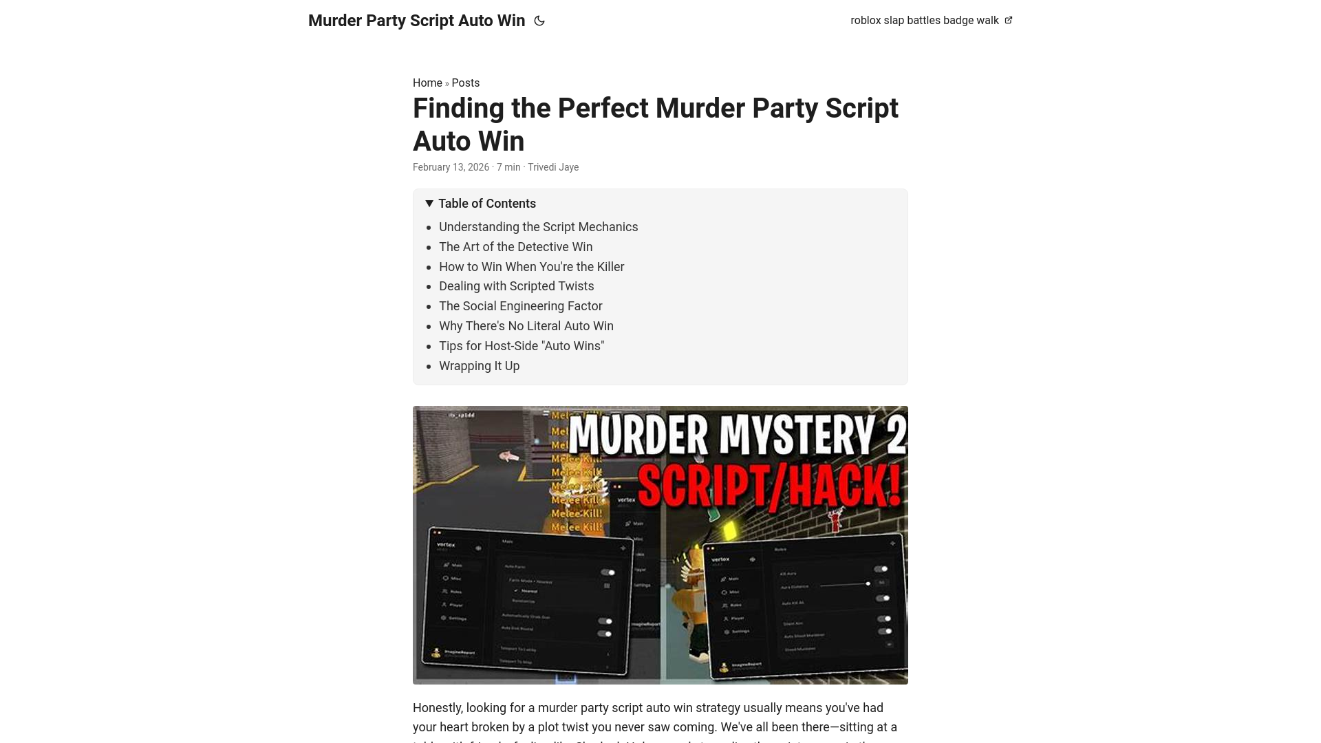 website screenshot of https://murder-party-script-auto-win.pages.dev/