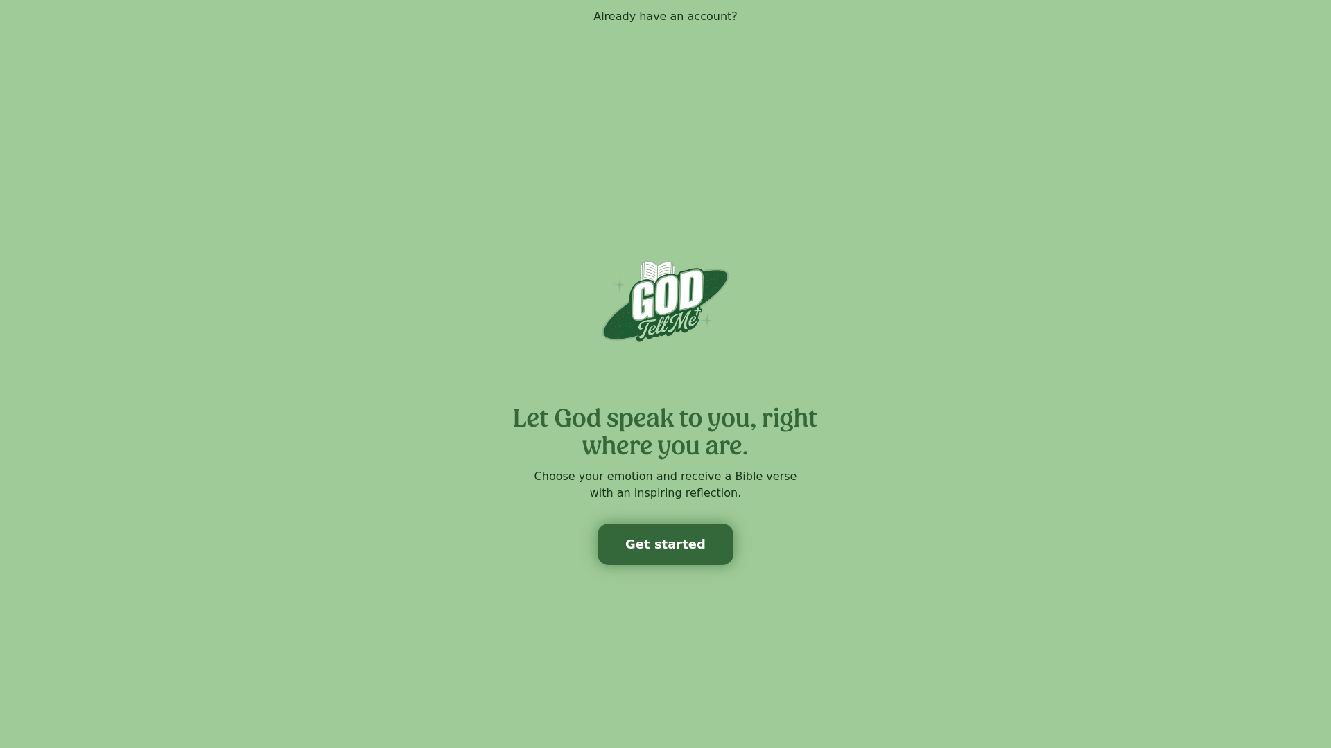 website screenshot of https://godtellme.app