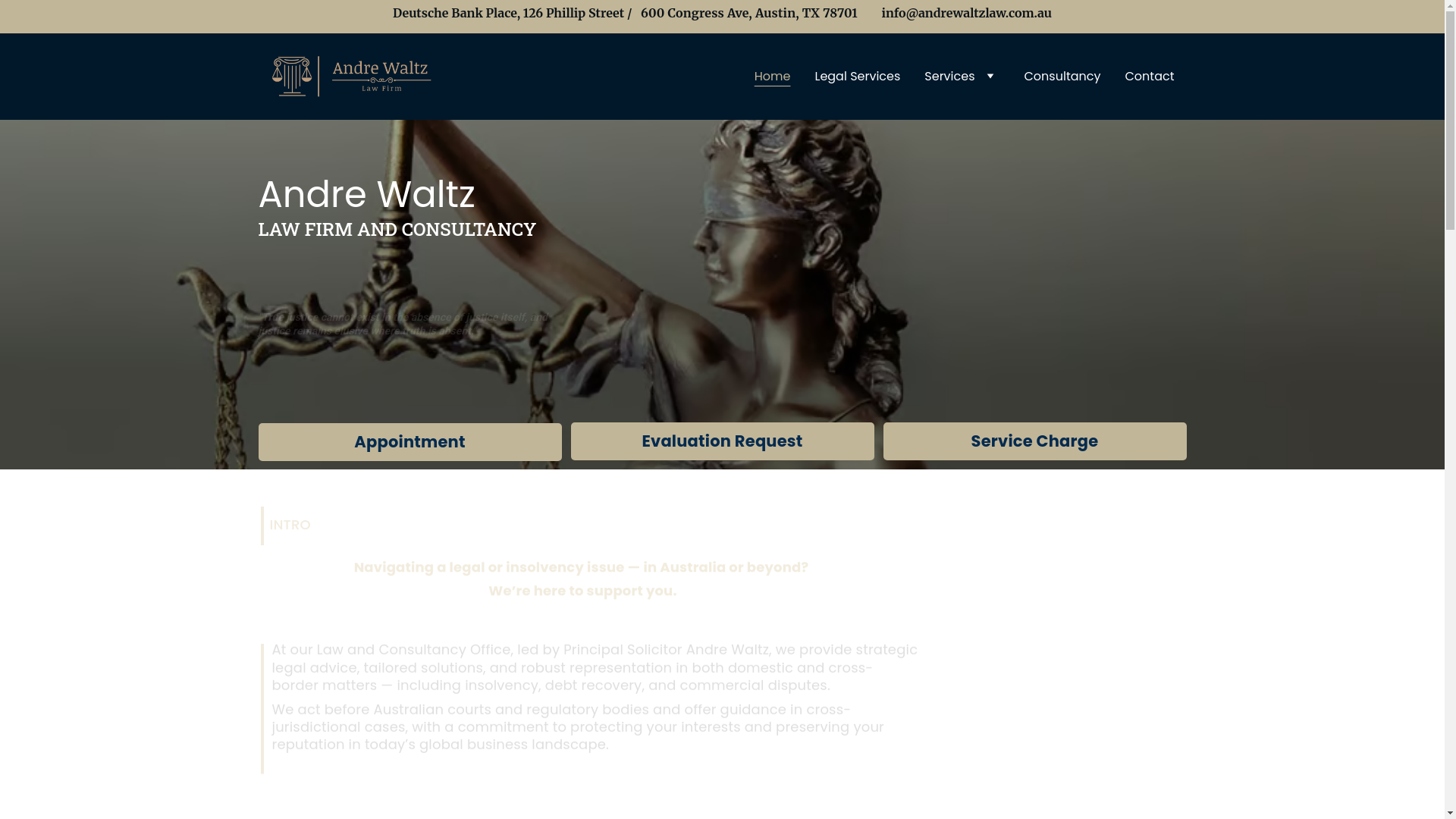 website screenshot of https://andrewaltzlaw.com.au/