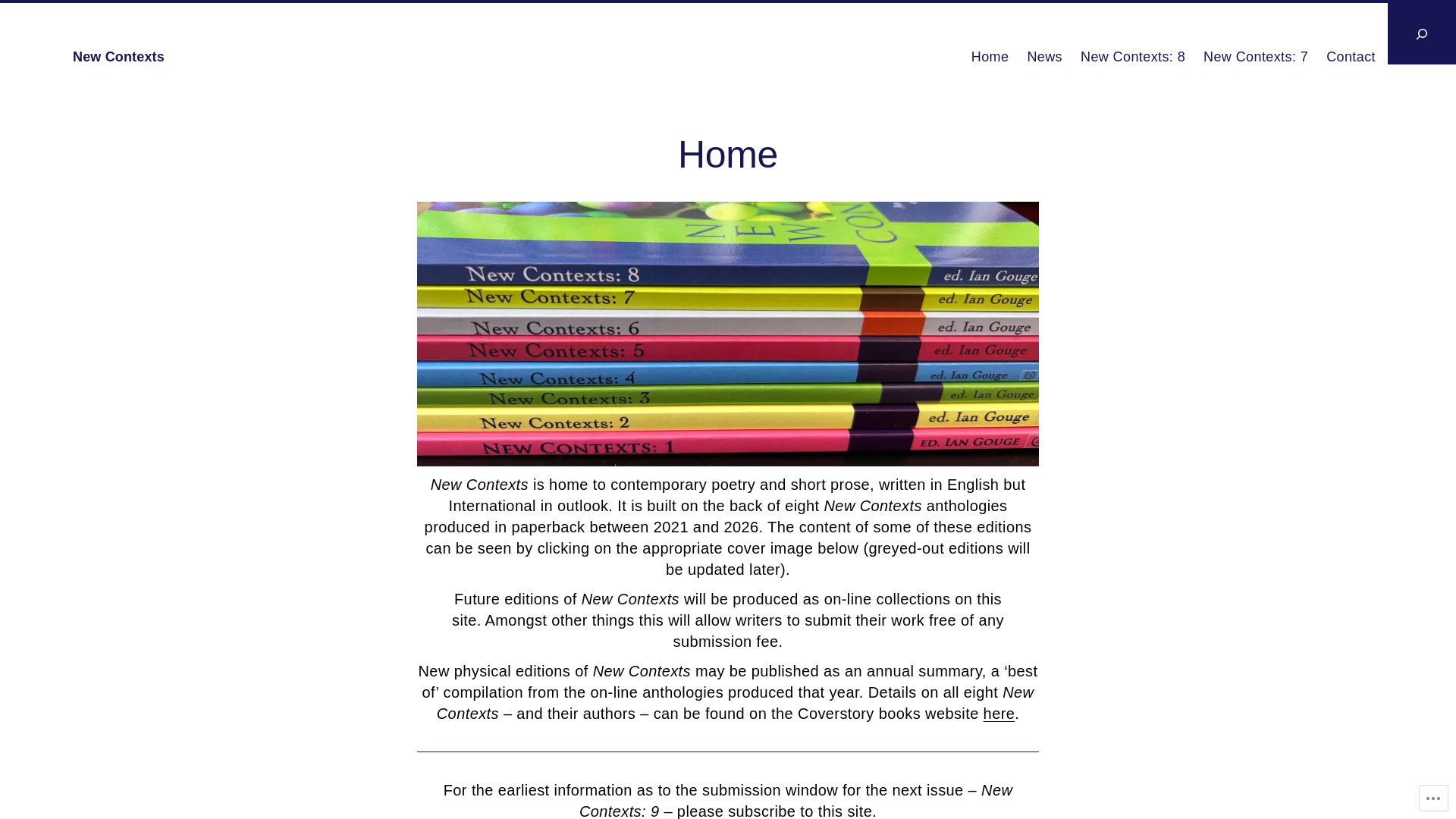 website screenshot of https://new-contexts.com