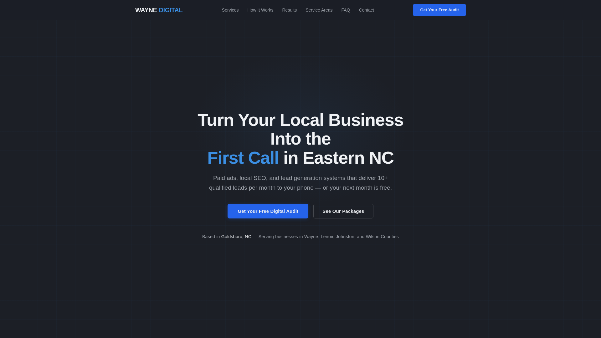 website screenshot of https://waynedigitalmarketing.pages.dev/