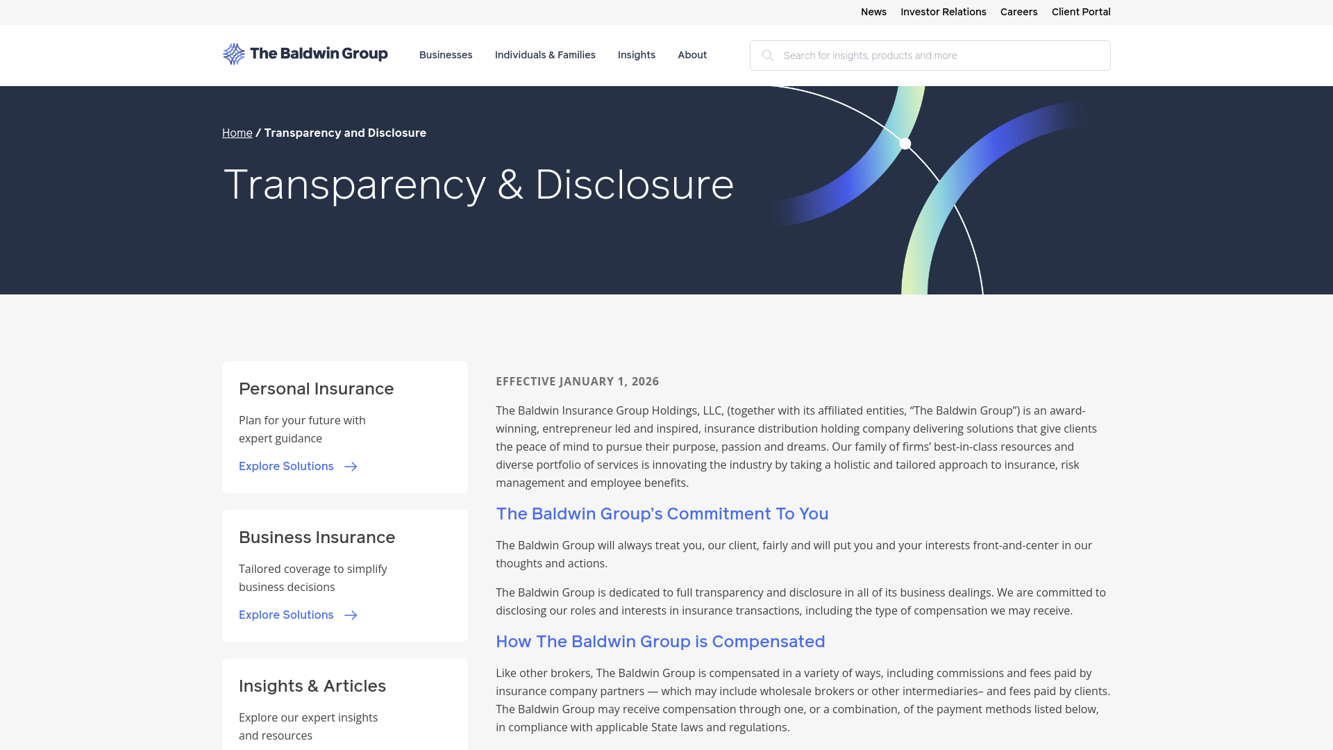 website screenshot of https://baldwin.com/transparency-disclosure/