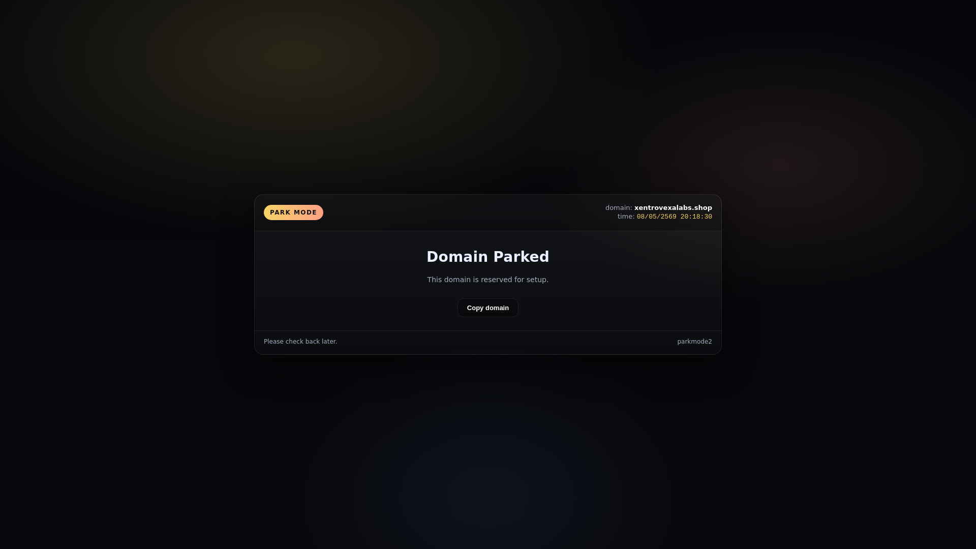 website screenshot of https://xentrovexalabs.shop/