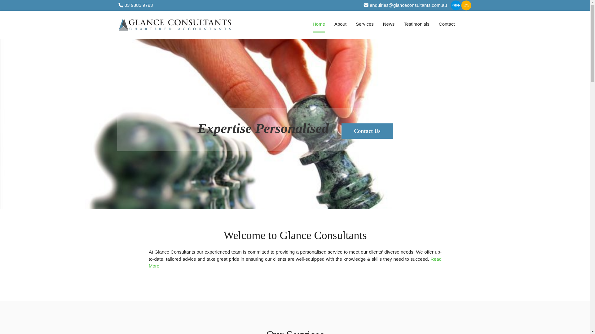 website screenshot of https://glanceconsultants.online/