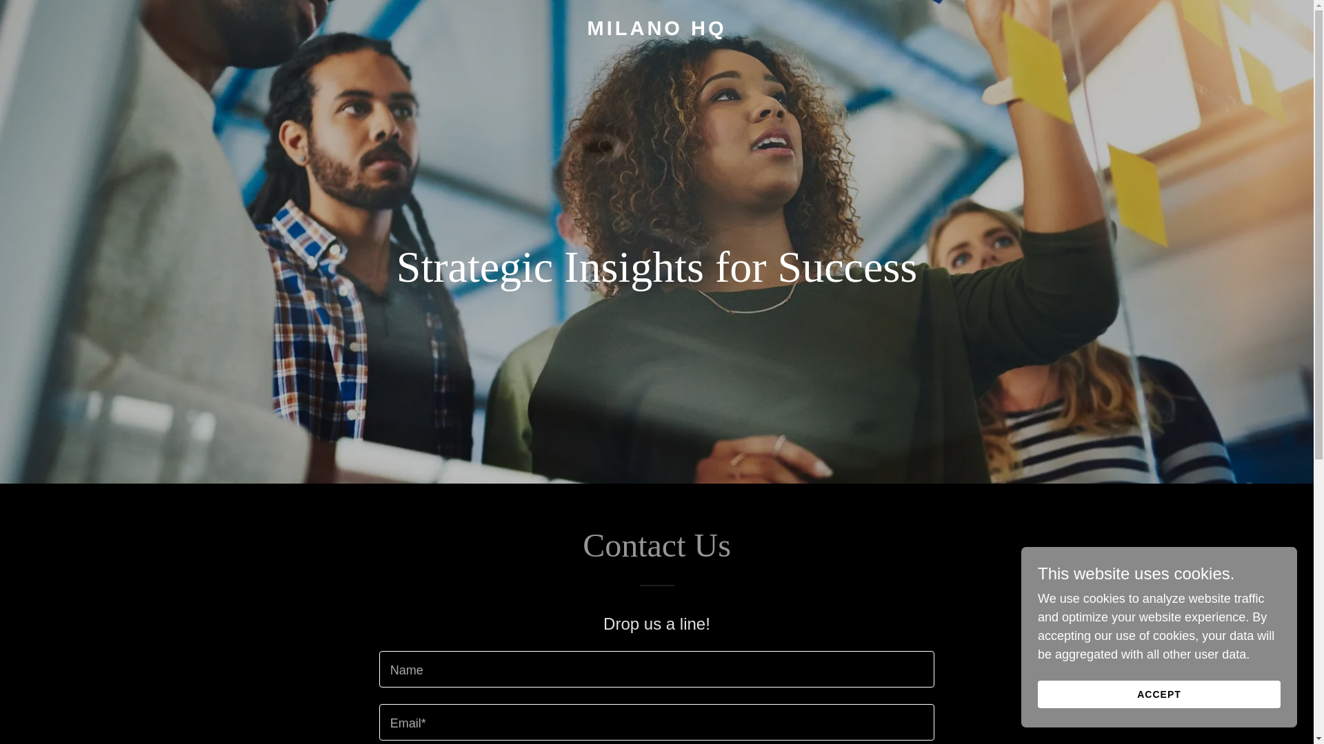 website screenshot of https://milanohq.com/