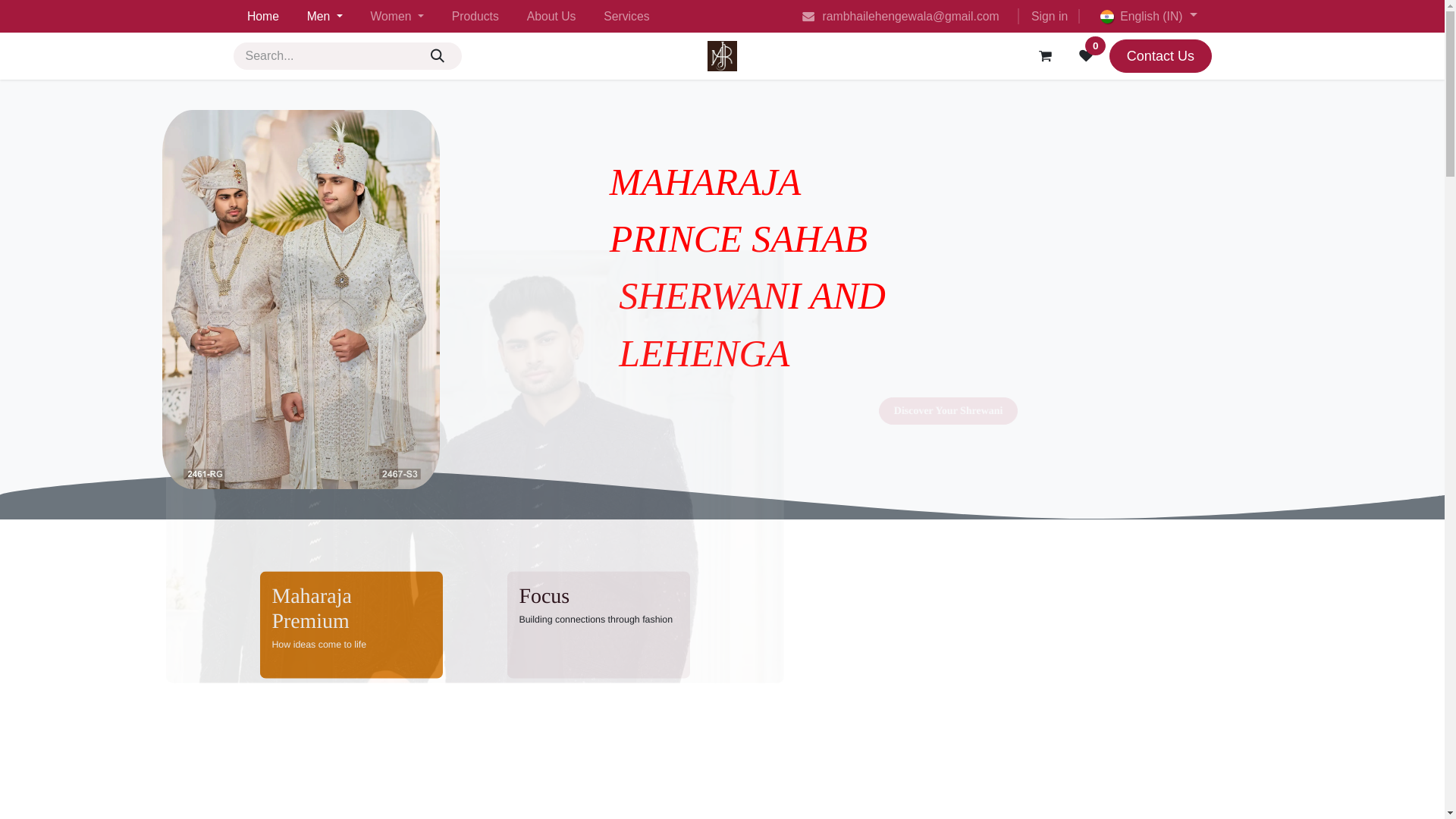 website screenshot of https://maharajaprince.com/