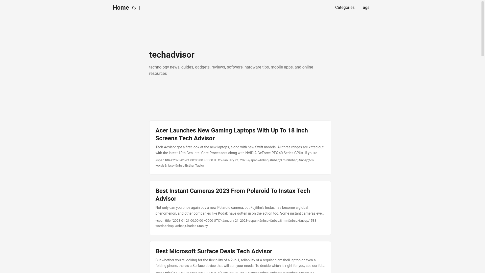 website screenshot of https://techadvisor25.pages.dev/