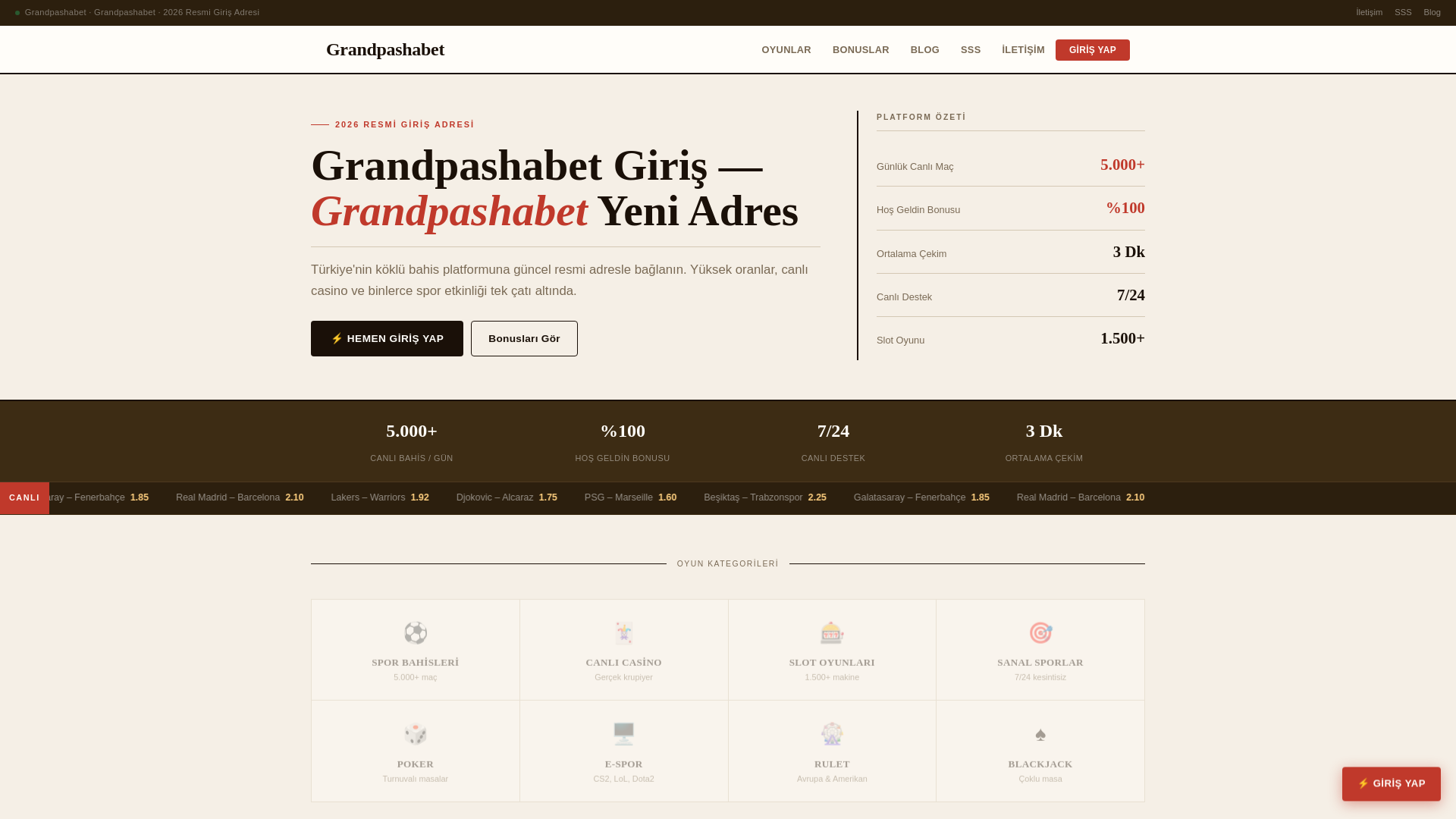 website screenshot of https://tr.grandpashabt-portal.art