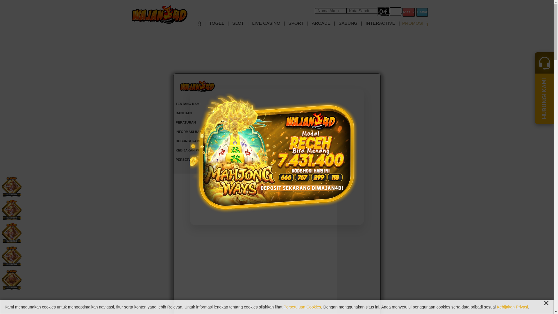 website screenshot of https://wajanlahir.xyz/