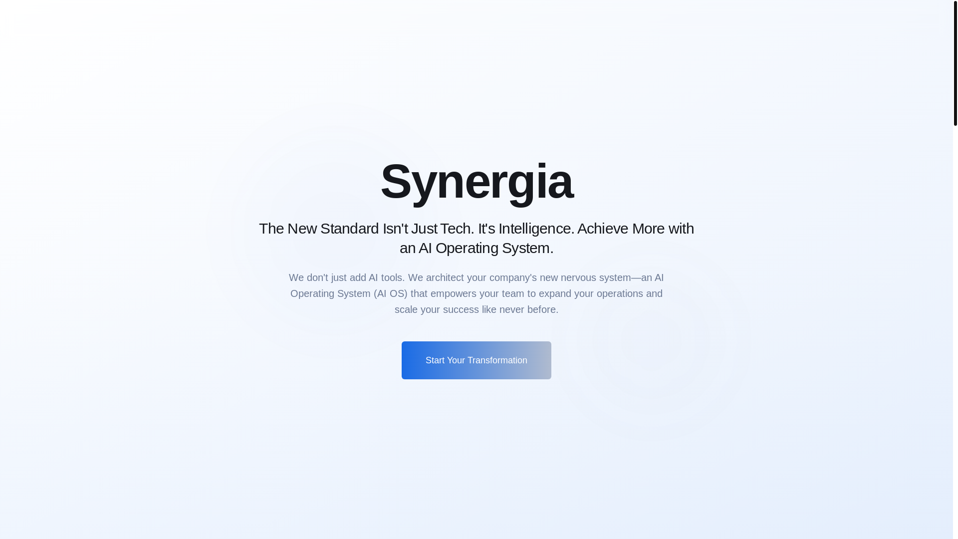 website screenshot of https://synergia-landing.pages.dev/