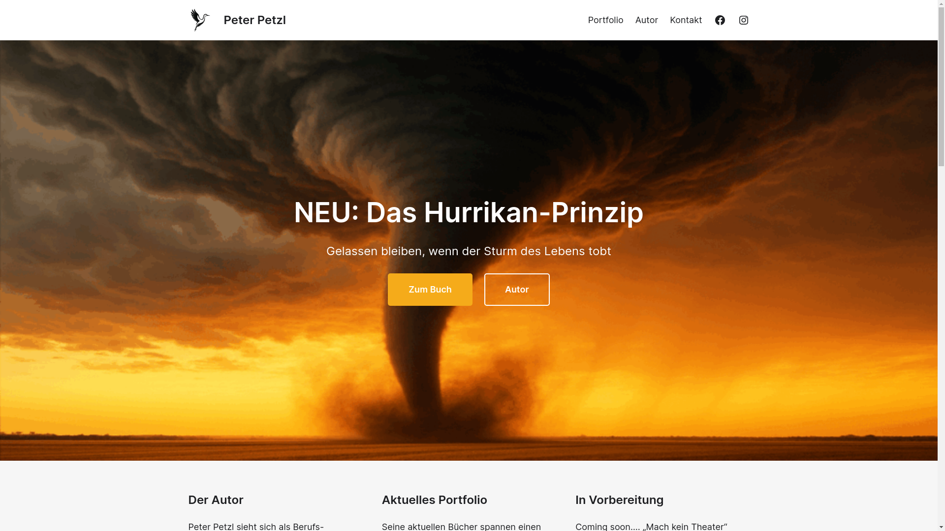 website screenshot of https://peterpetzl.cc/