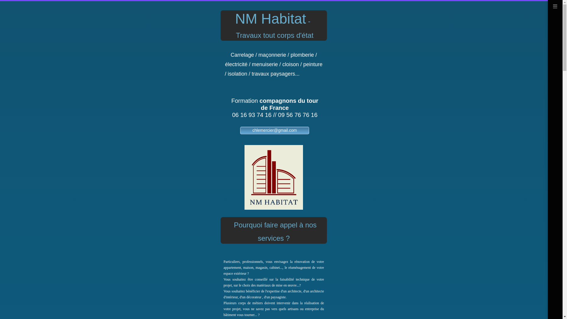 website screenshot of https://nmhabitat.fr/