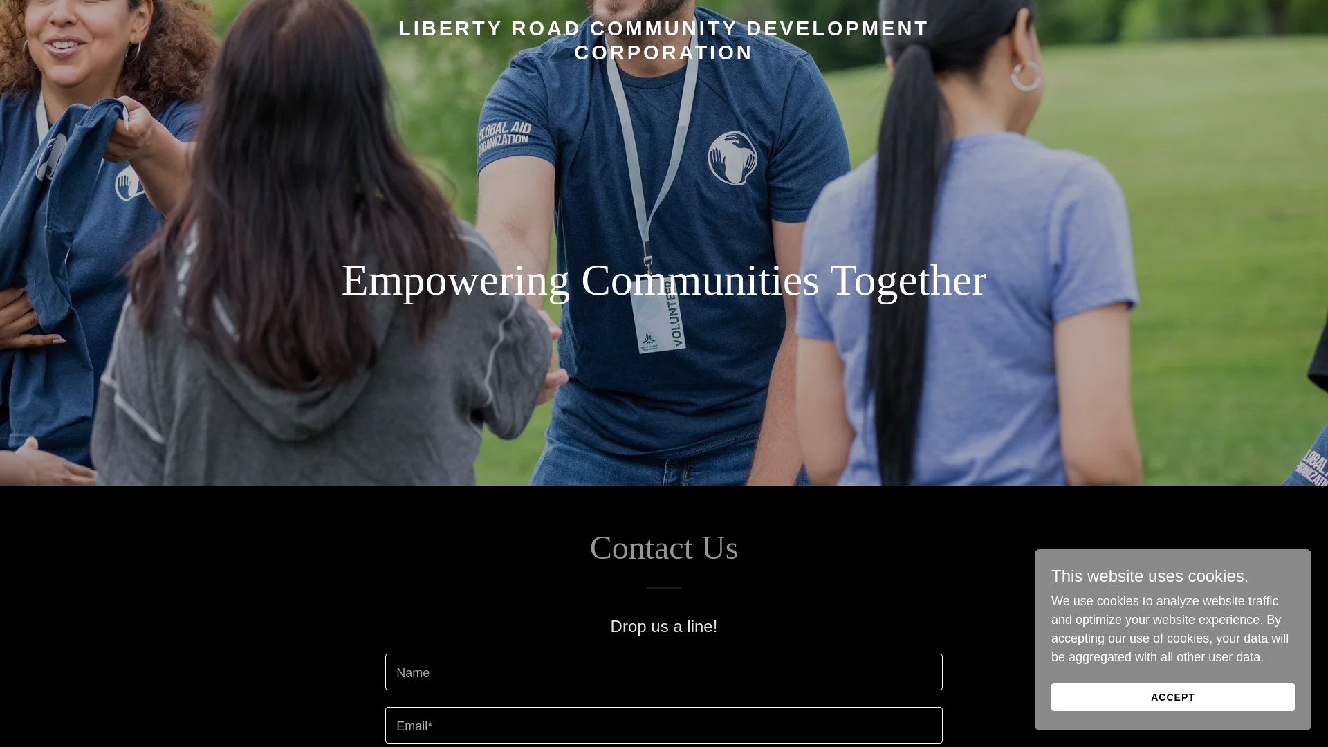 website screenshot of https://libertyroadcdc.org