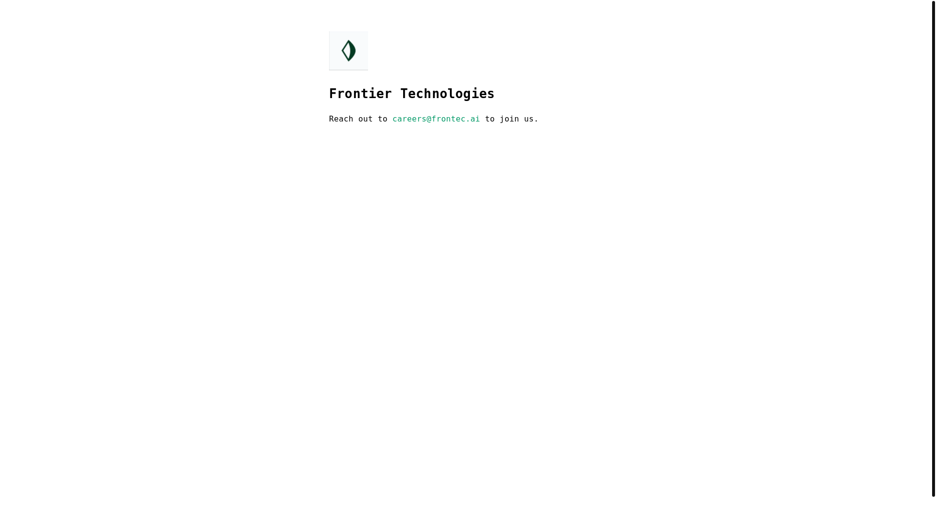 website screenshot of https://frontec.ai/