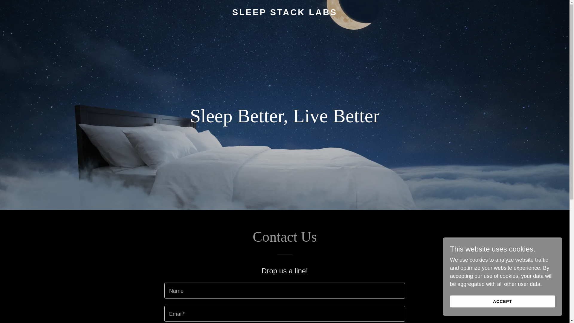 website screenshot of https://sleepstacklabs.com/