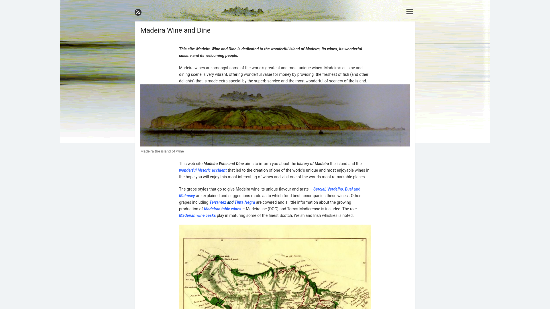 website screenshot of https://www.madeirawineanddine.com/