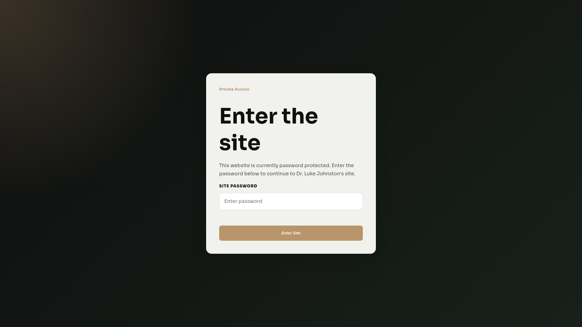 website screenshot of https://drlukejohnston.com/