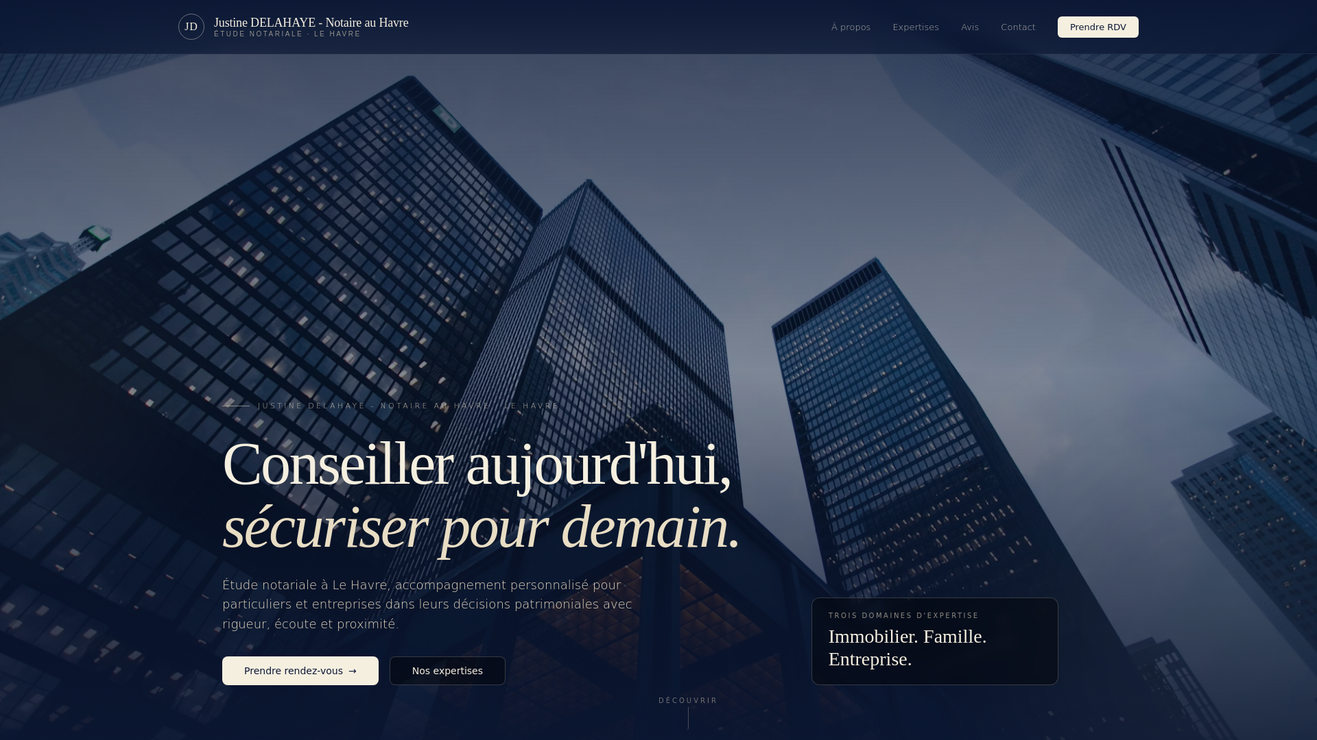 website screenshot of https://justine-delahaye-notaire-au-havre-le-havre.pages.dev/