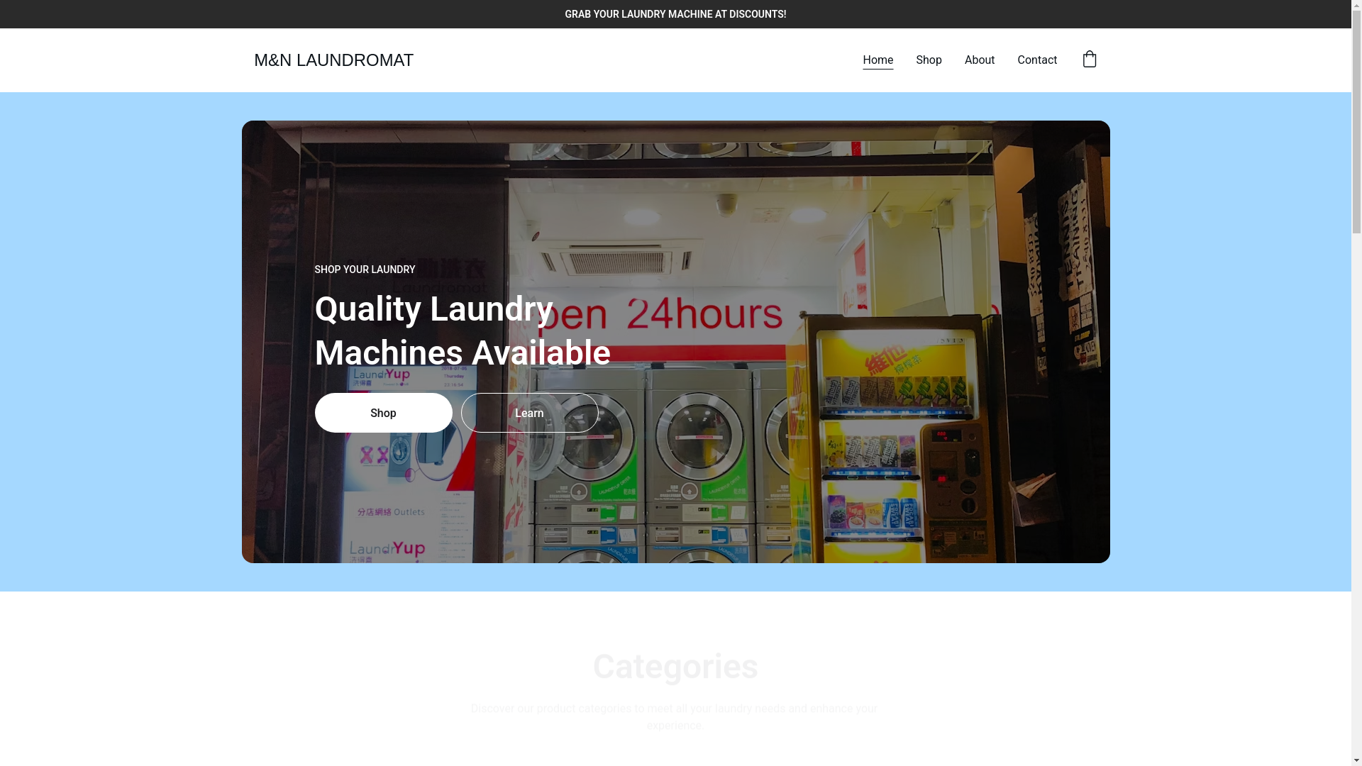 website screenshot of https://mnlaundromat.com/