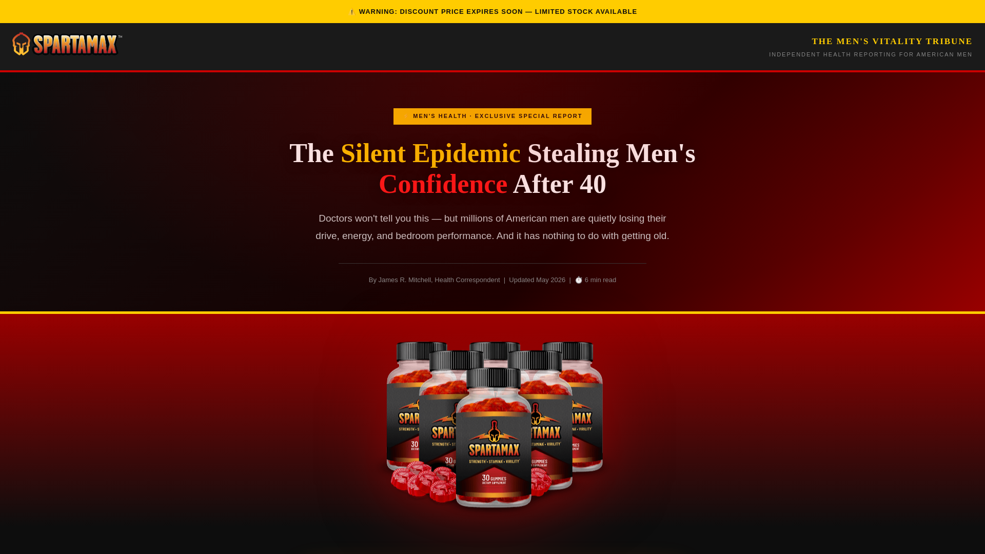 website screenshot of https://mensperformancereport.org/