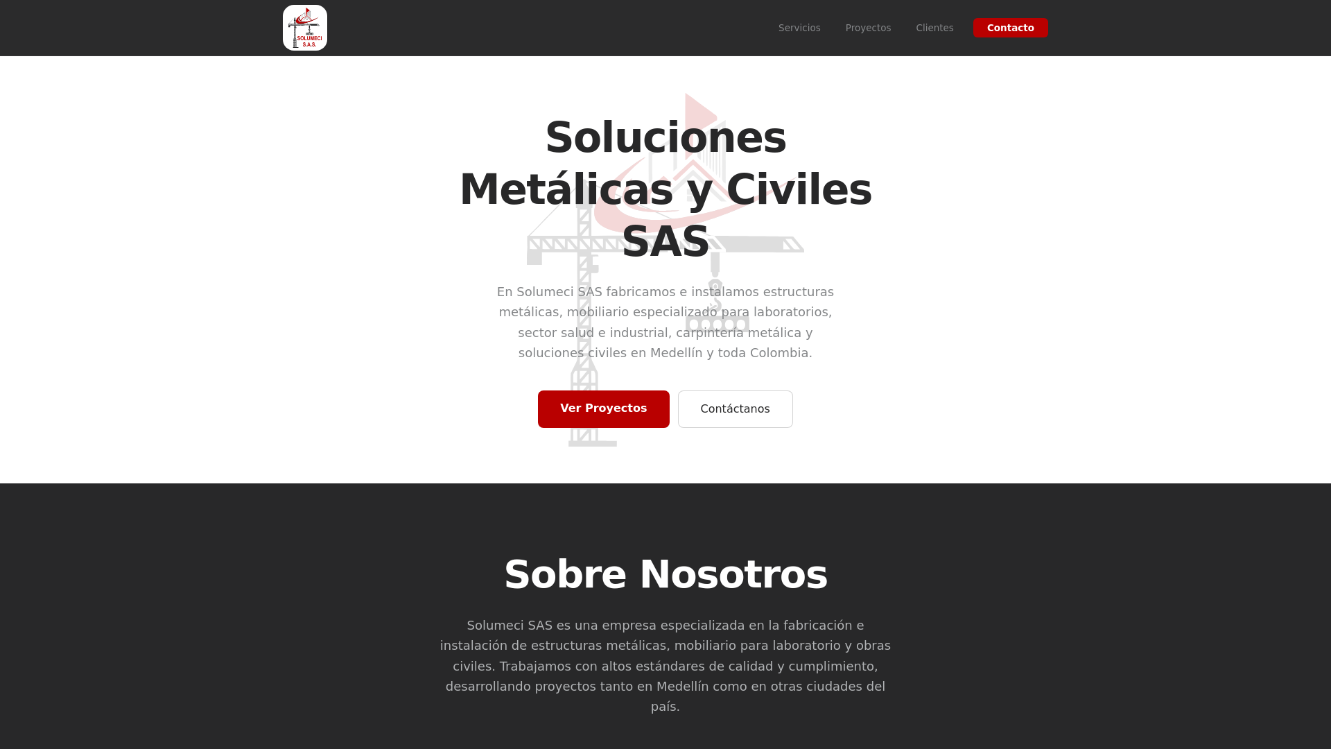 website screenshot of https://solumeci.com/